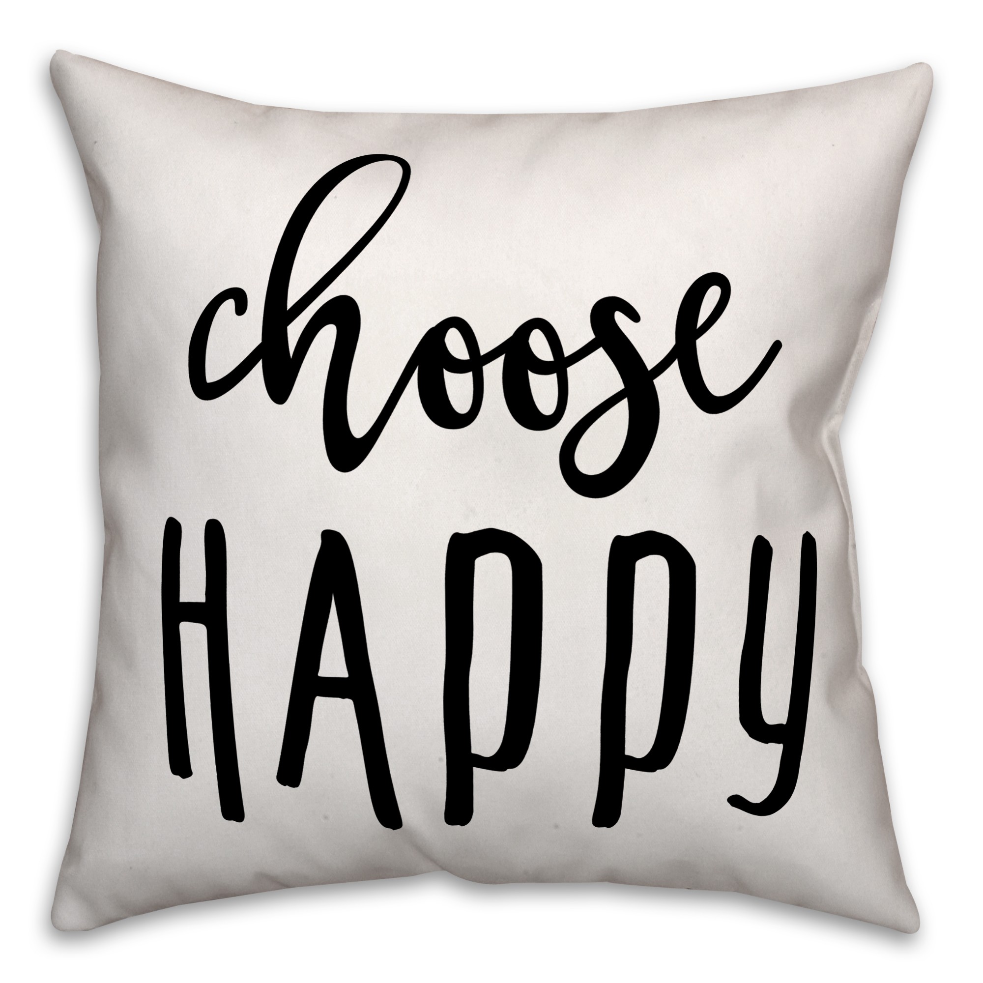 Choose Happy 18x18 Throw Pillow