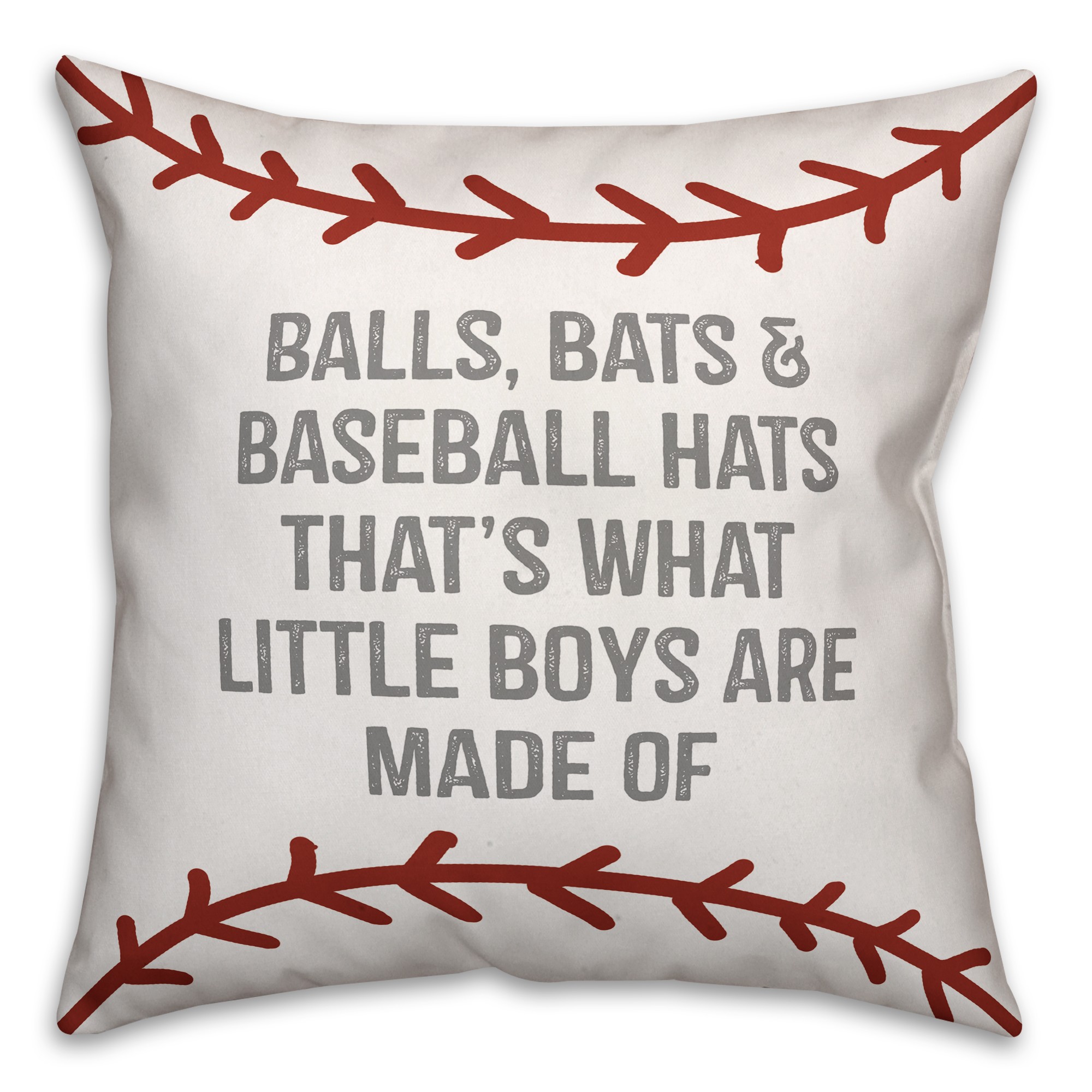 Baseball Boys 18x18 Throw Pillow