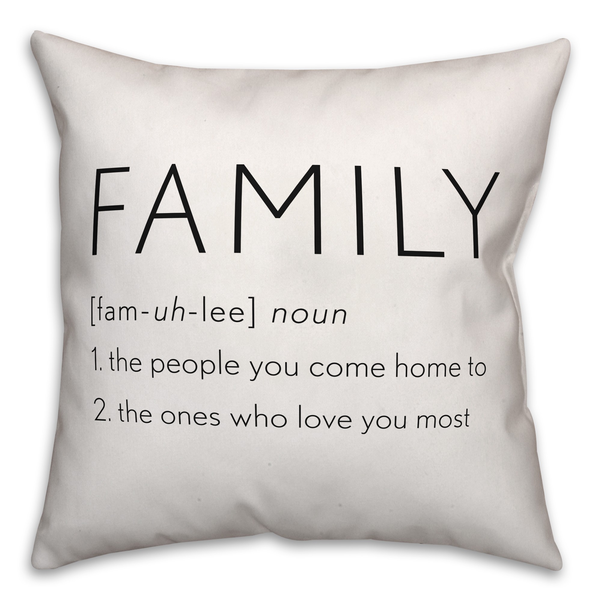 Family Definition 18x18 Throw Pillow