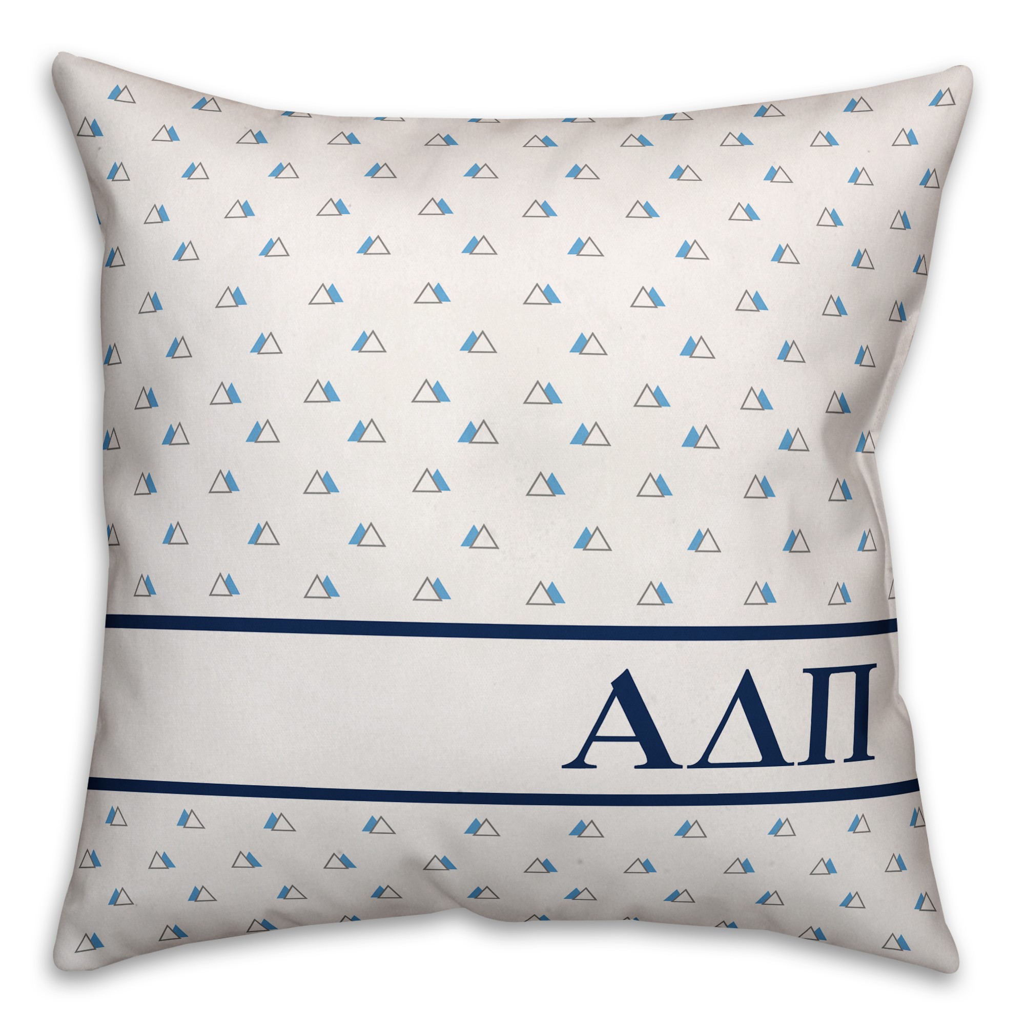 Alpha Delta Pi Triangle Pattern 18x18 Pillow