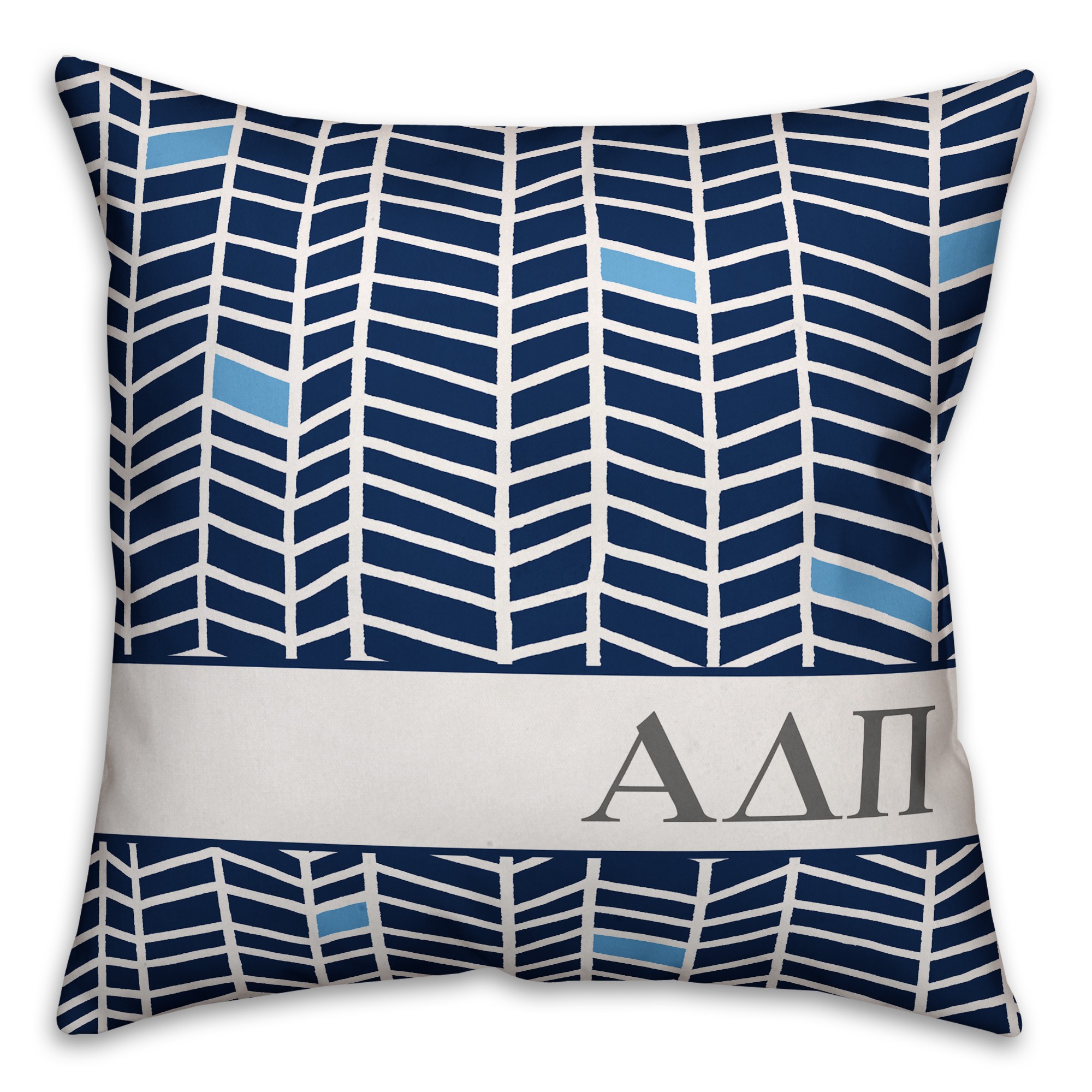 Alpha Delta Pi Chevron Pattern 18x18 Pillow