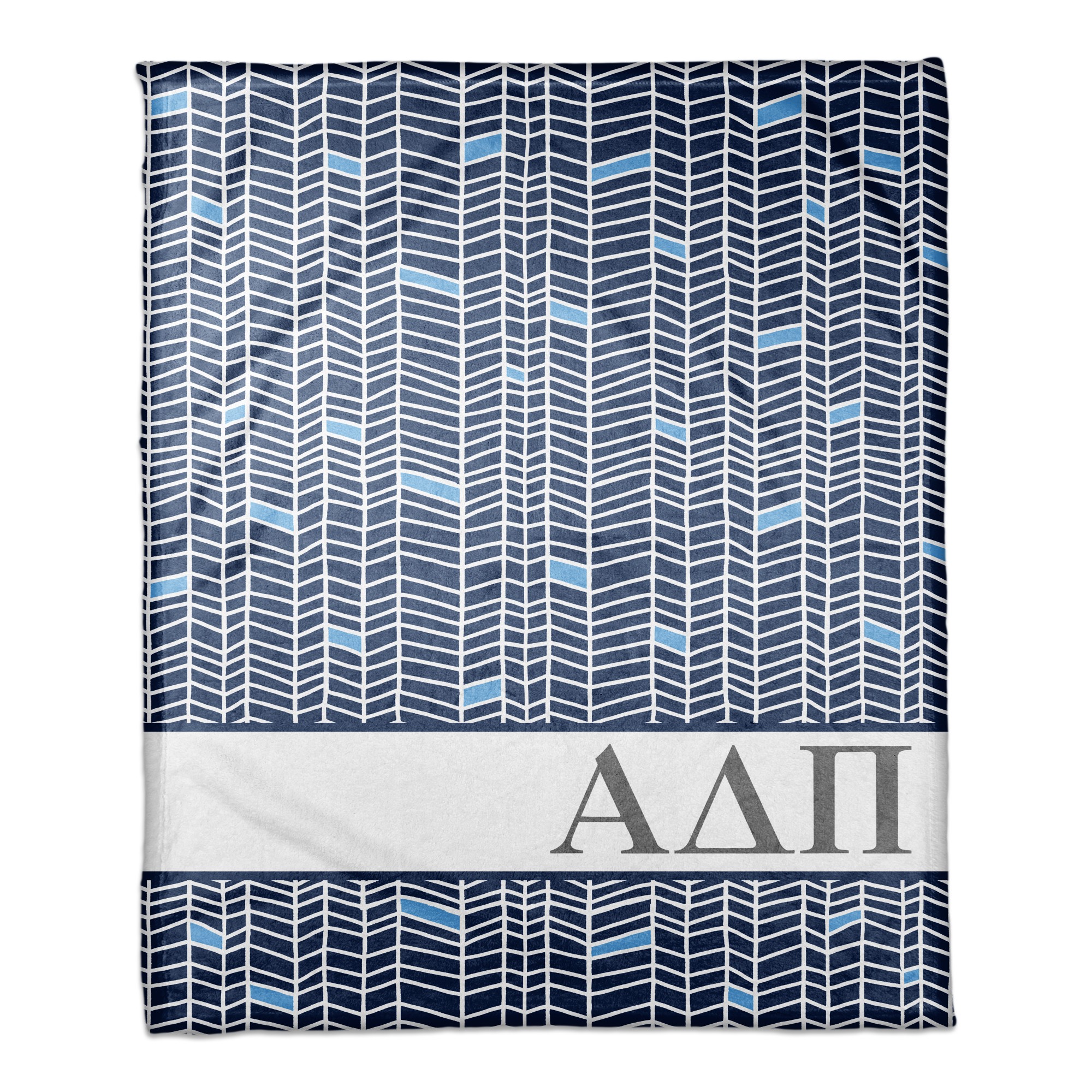 Alpha Delta Pi Chevron Pattern 50x60 Throw Blanket