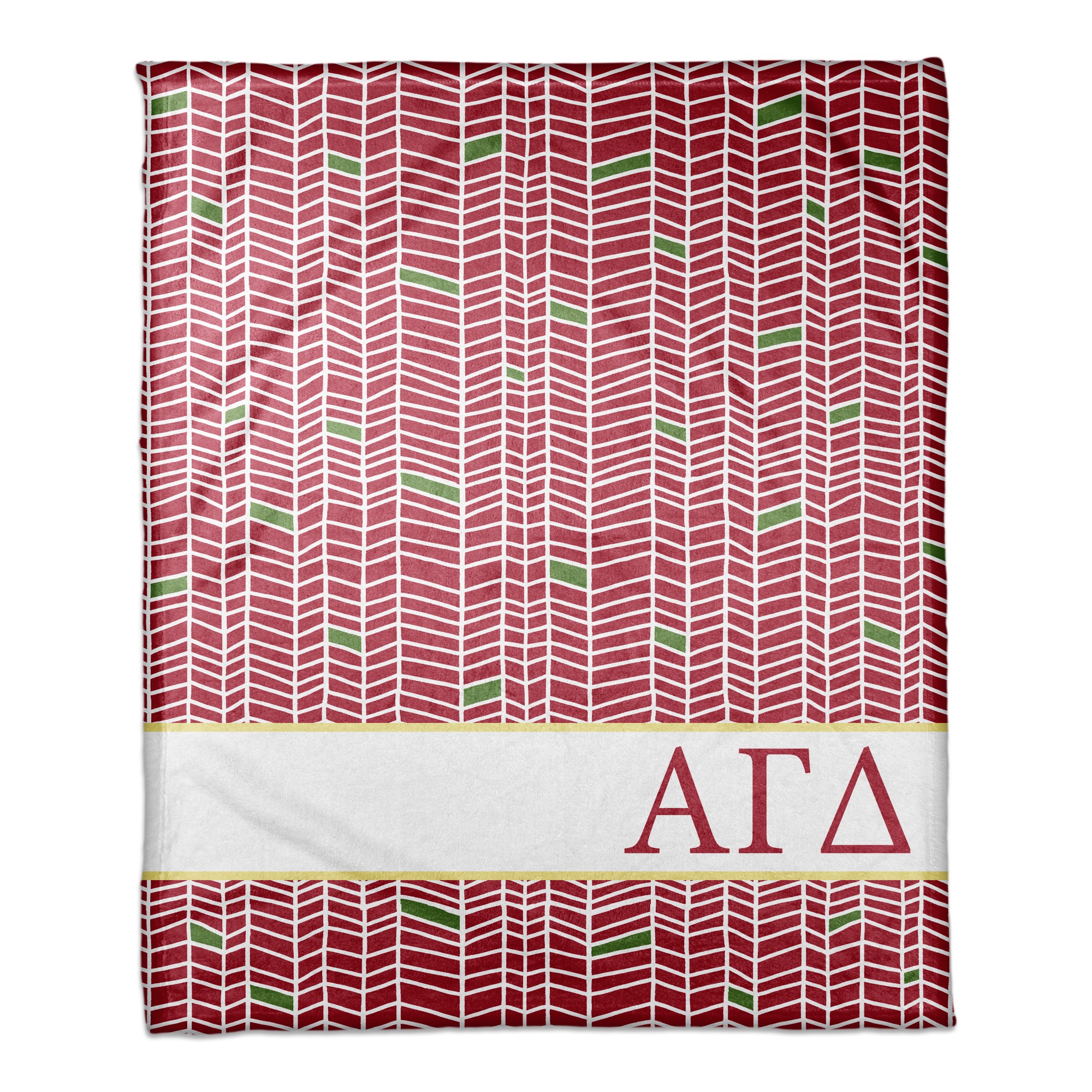 Alpha Gamma Delta Chevron Pattern 50x60 Throw Blanket