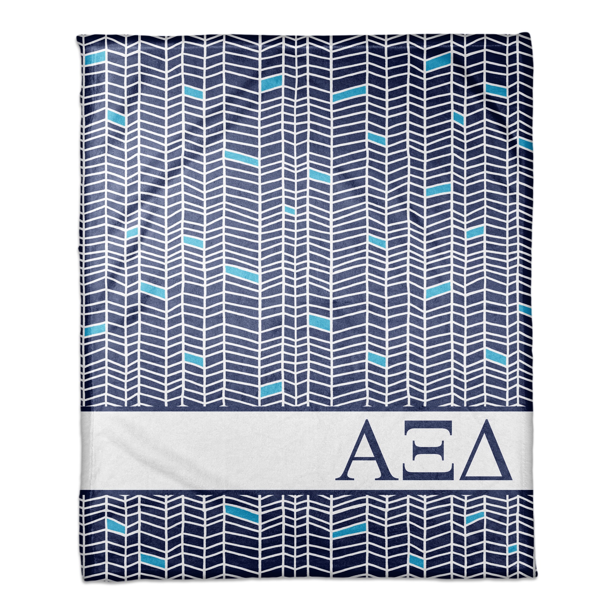 Alpha Xi Delta Chevron Pattern 50x60 Throw Blanket