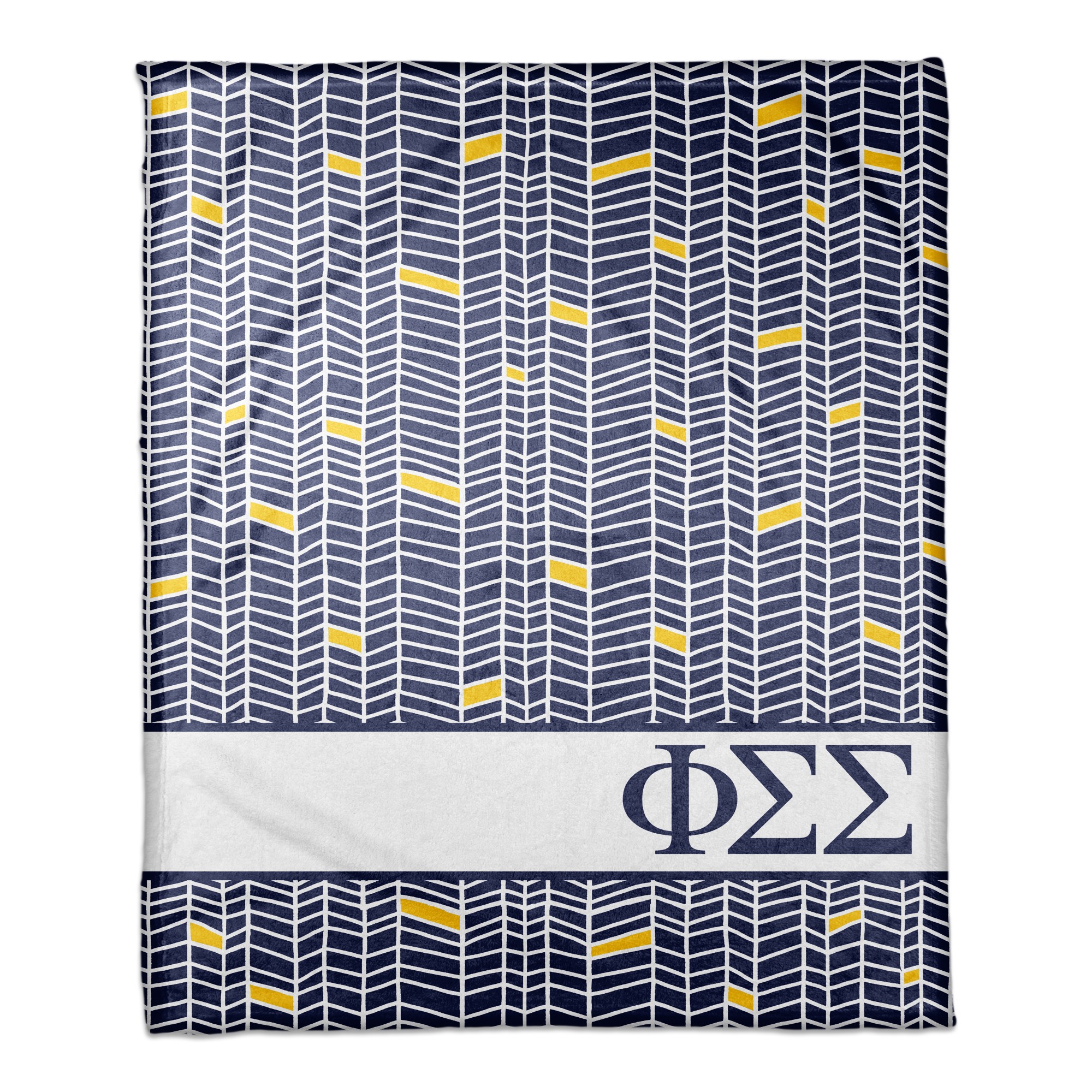 Phi Simga Sigma Chevron Pattern 50x60 Throw Blanket