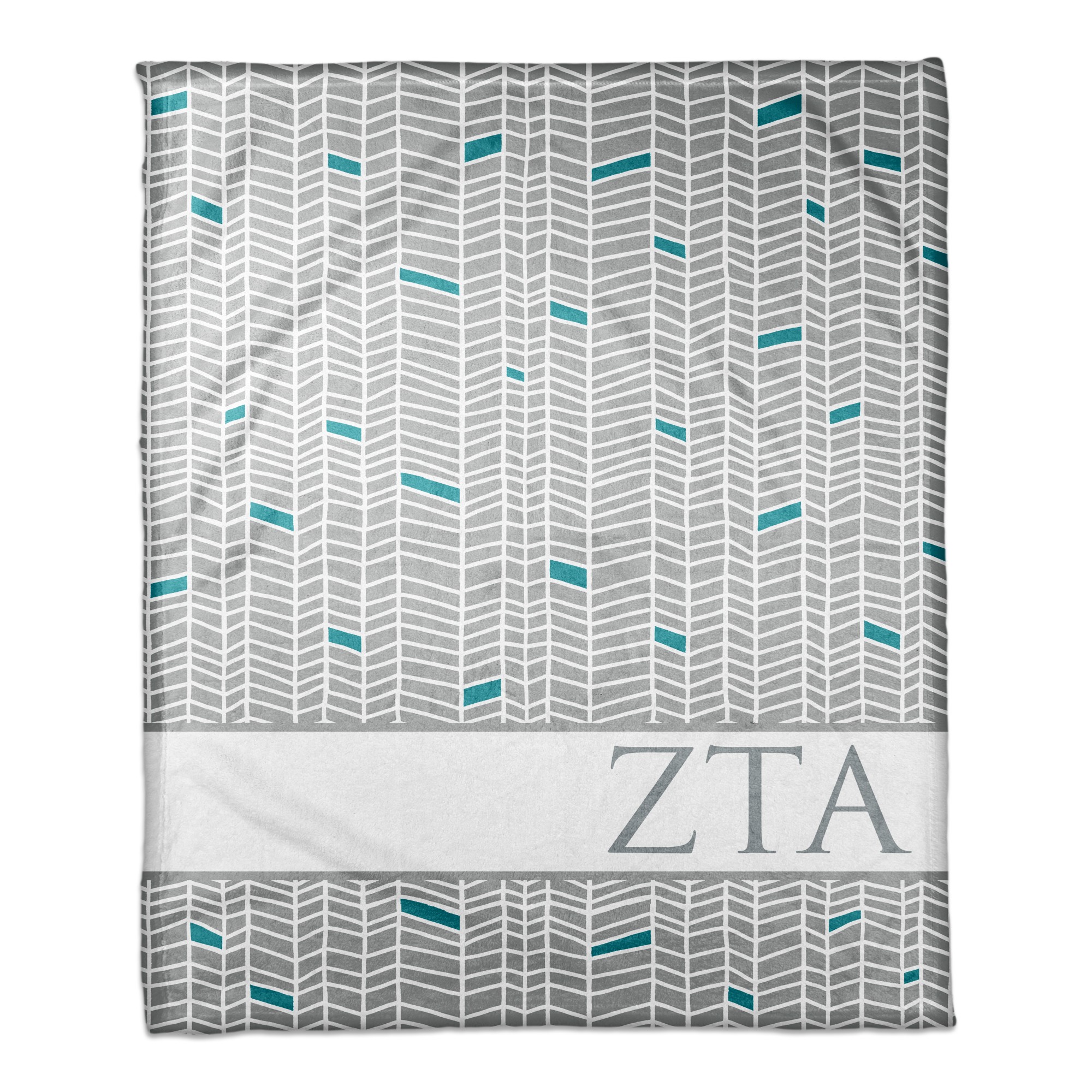 Zeta Tau Alpha Chevron Pattern 50x60 Throw Blanket