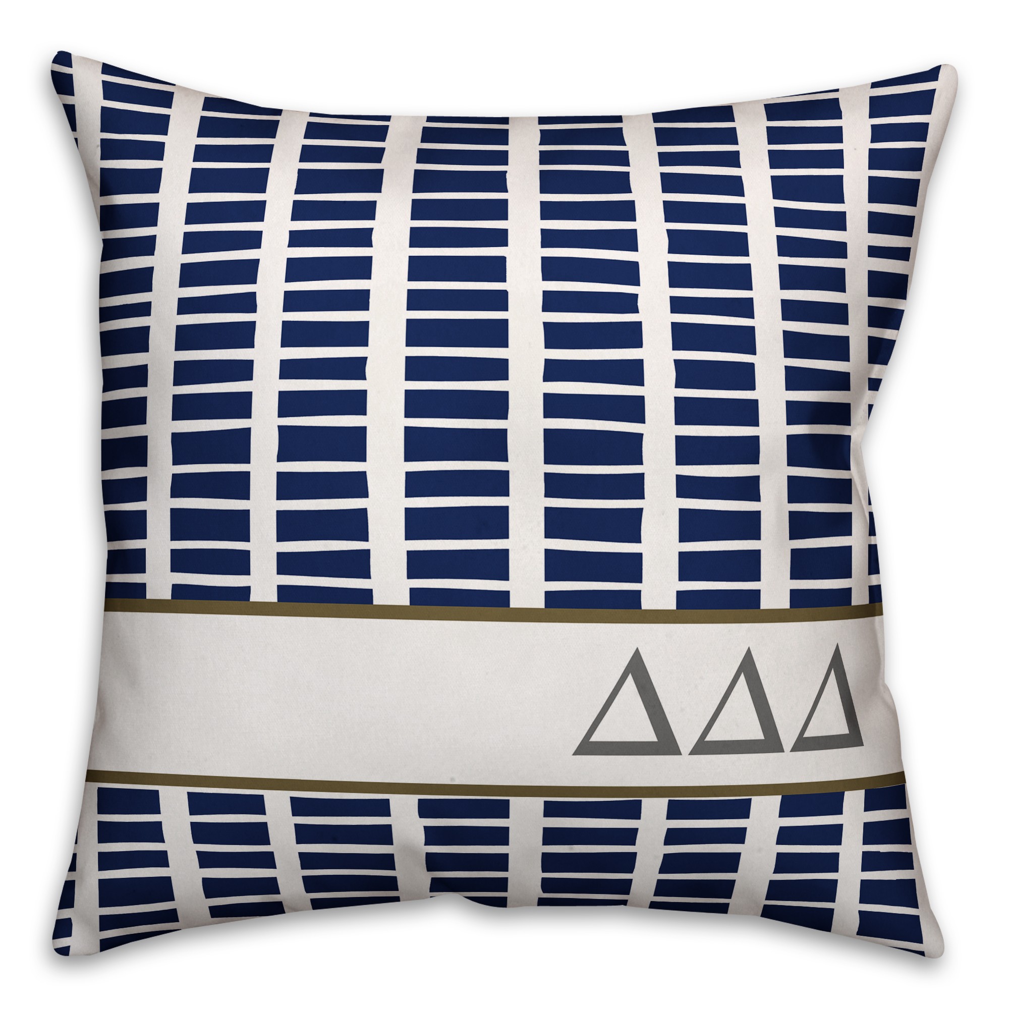 Delta Delta Delta Square Pattern 18x18 Pillow