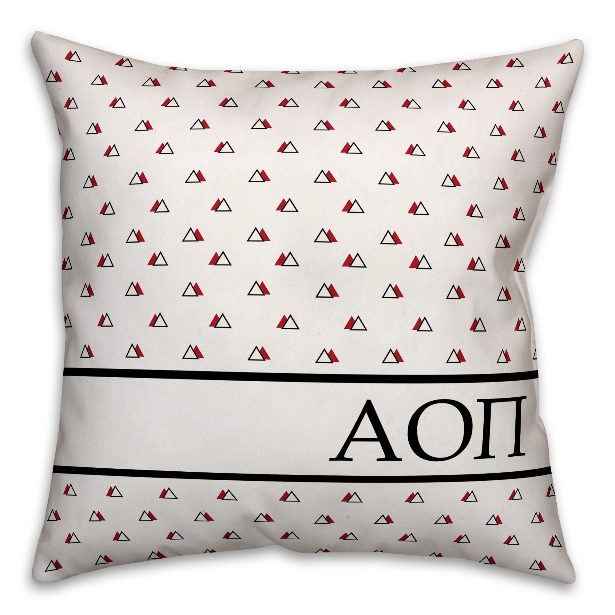 Alpha Omicron Pi Triangle Pattern 18x18 Pillow