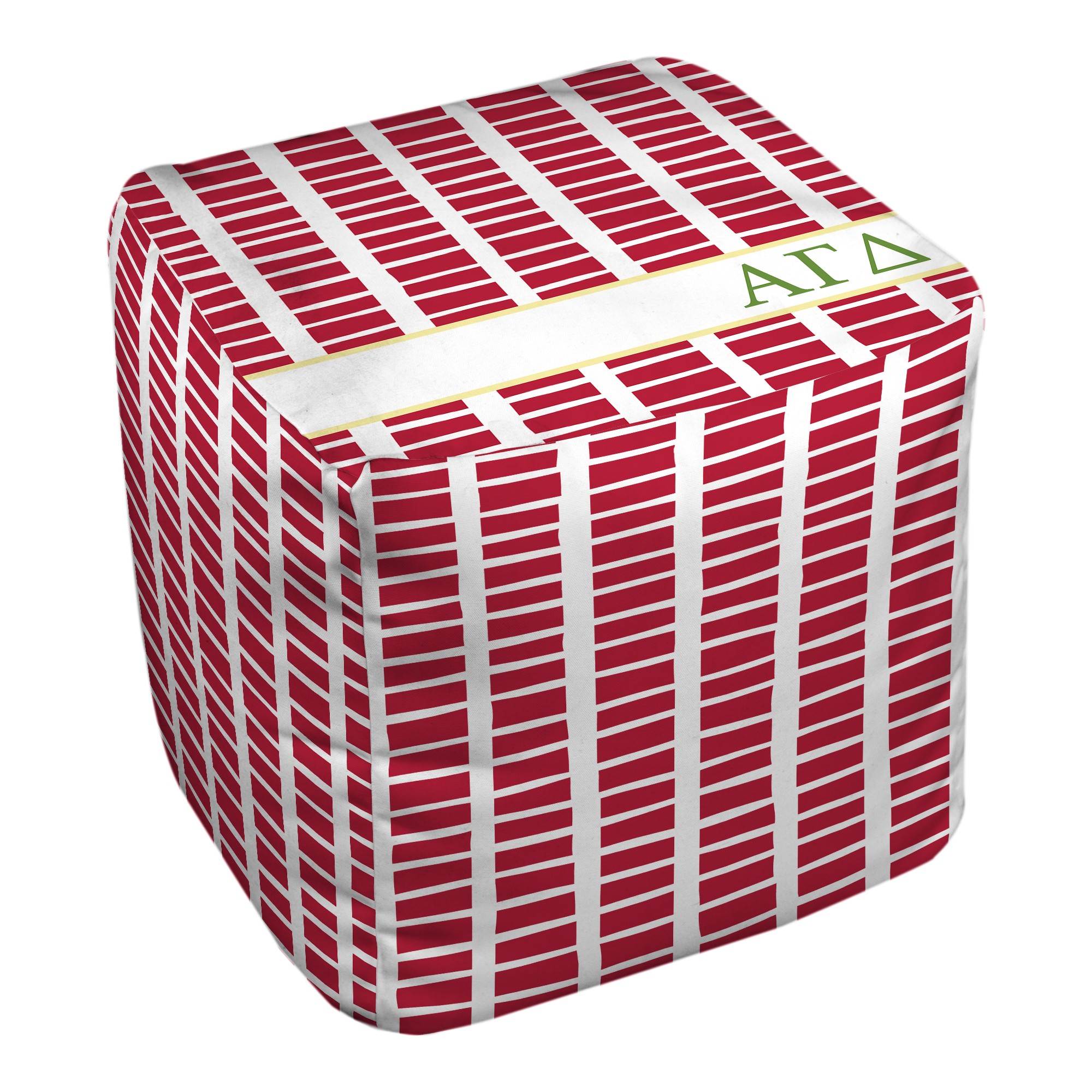 Alpha Gamma Delta Square Pattern 18x18x18 Ottoman
