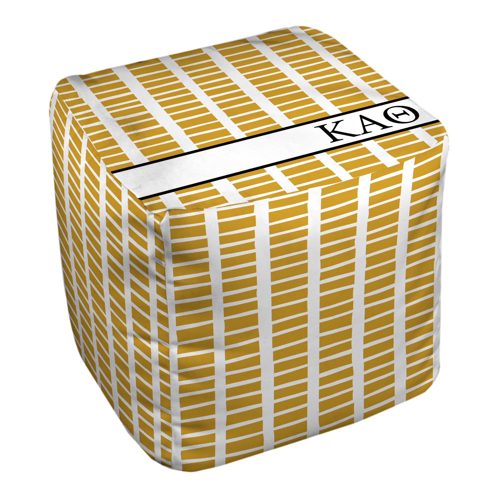 Kappa Alpha Theta Square Pattern 18x18x18 Ottoman