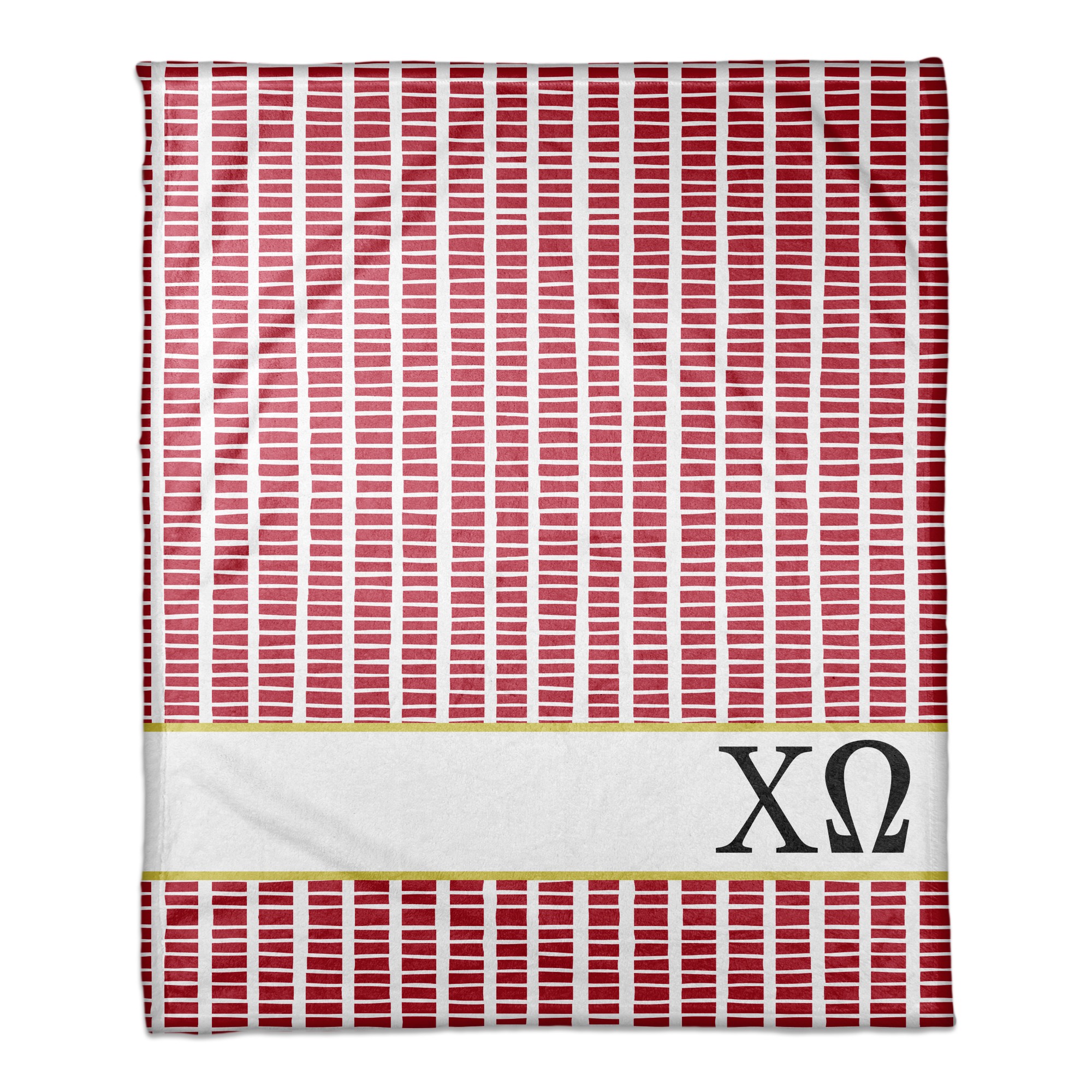 Chi Omega Square Pattern 50x60 Throw Blanket