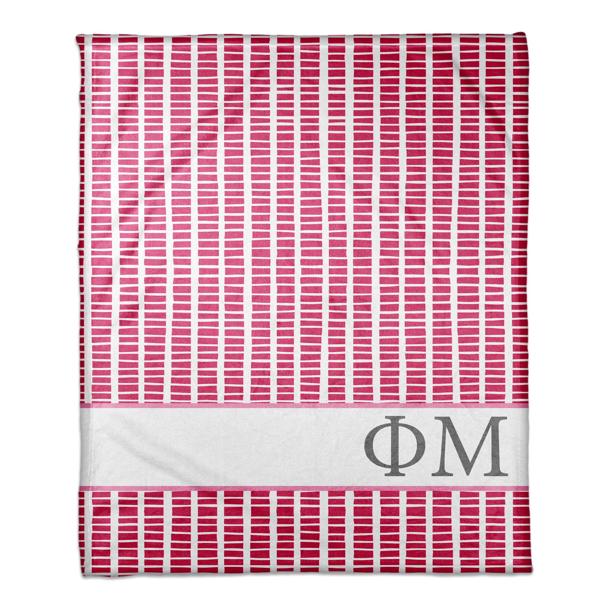 Phi Mu Square Pattern 50x60 Throw Blanket
