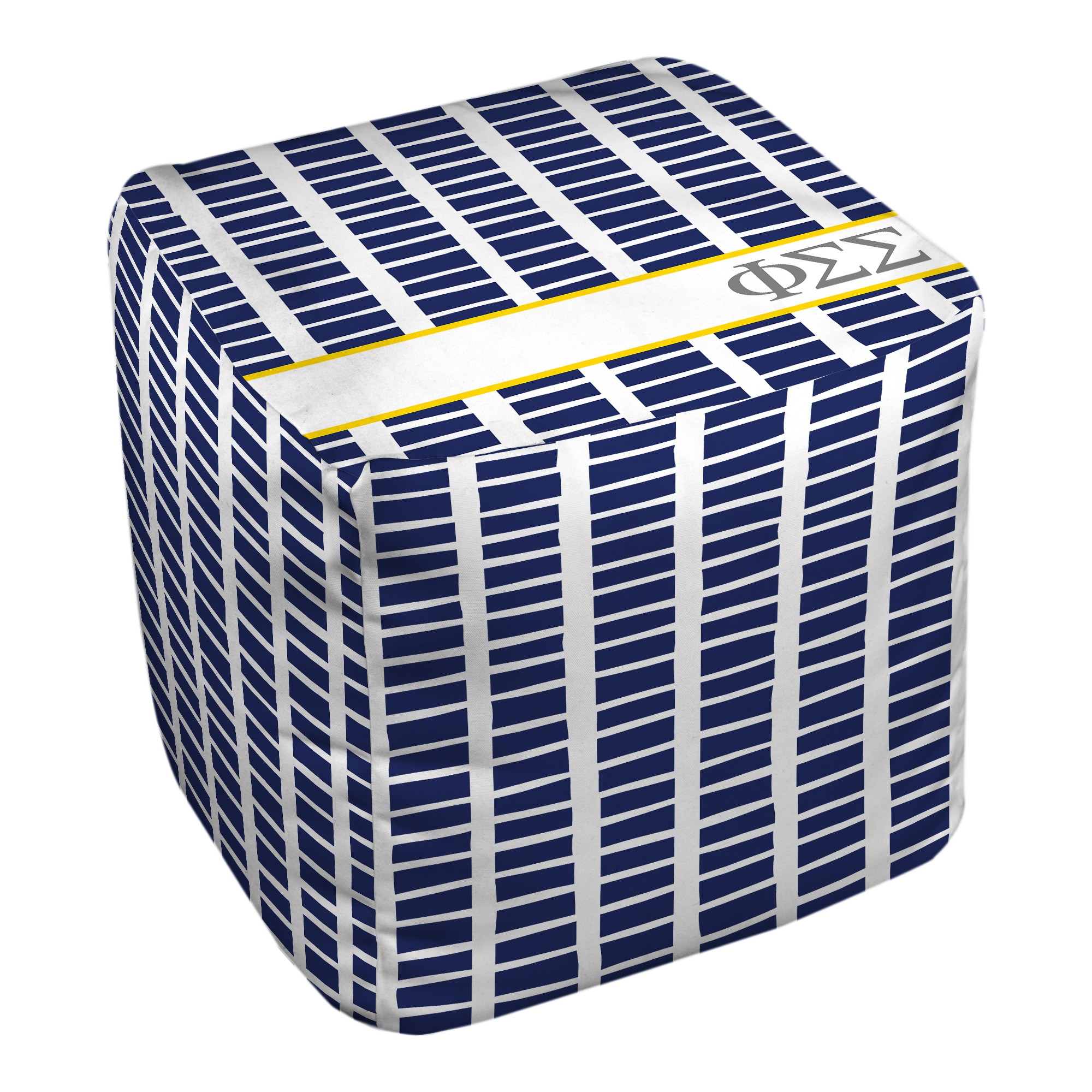 Phi Sigma Sigma Square Pattern 18x18x18 Ottoman