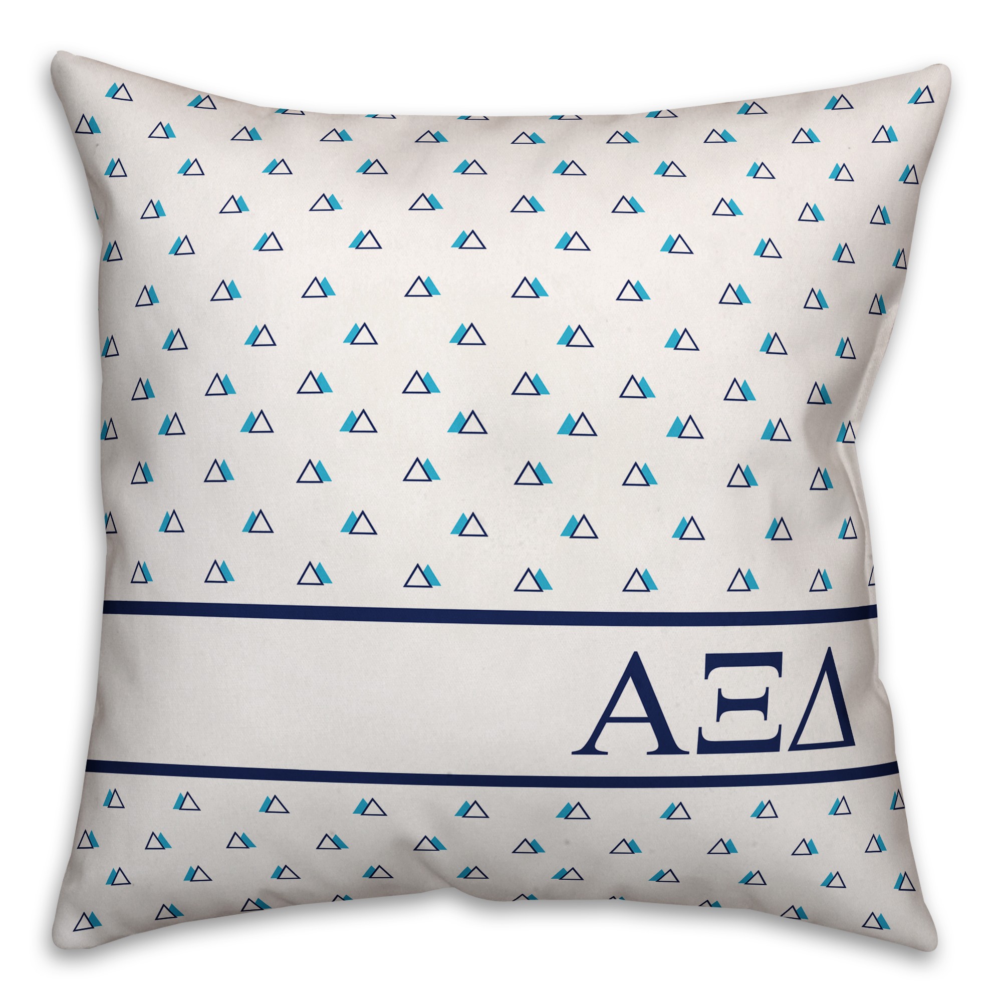 Alpha Xi Delta Triangle Pattern 18x18 Pillow
