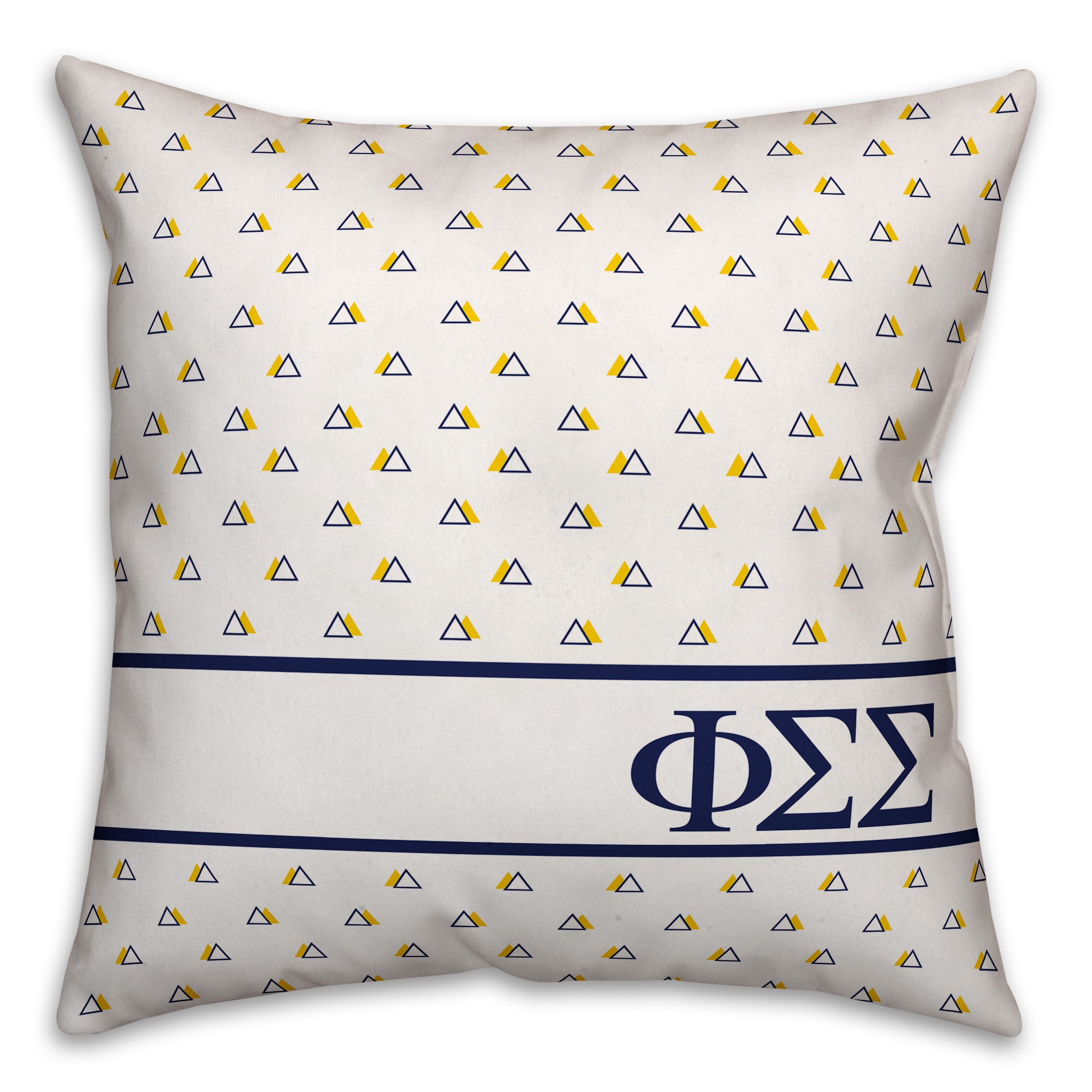Phi Sigma Sigma Triangle Pattern 18x18 Pillow