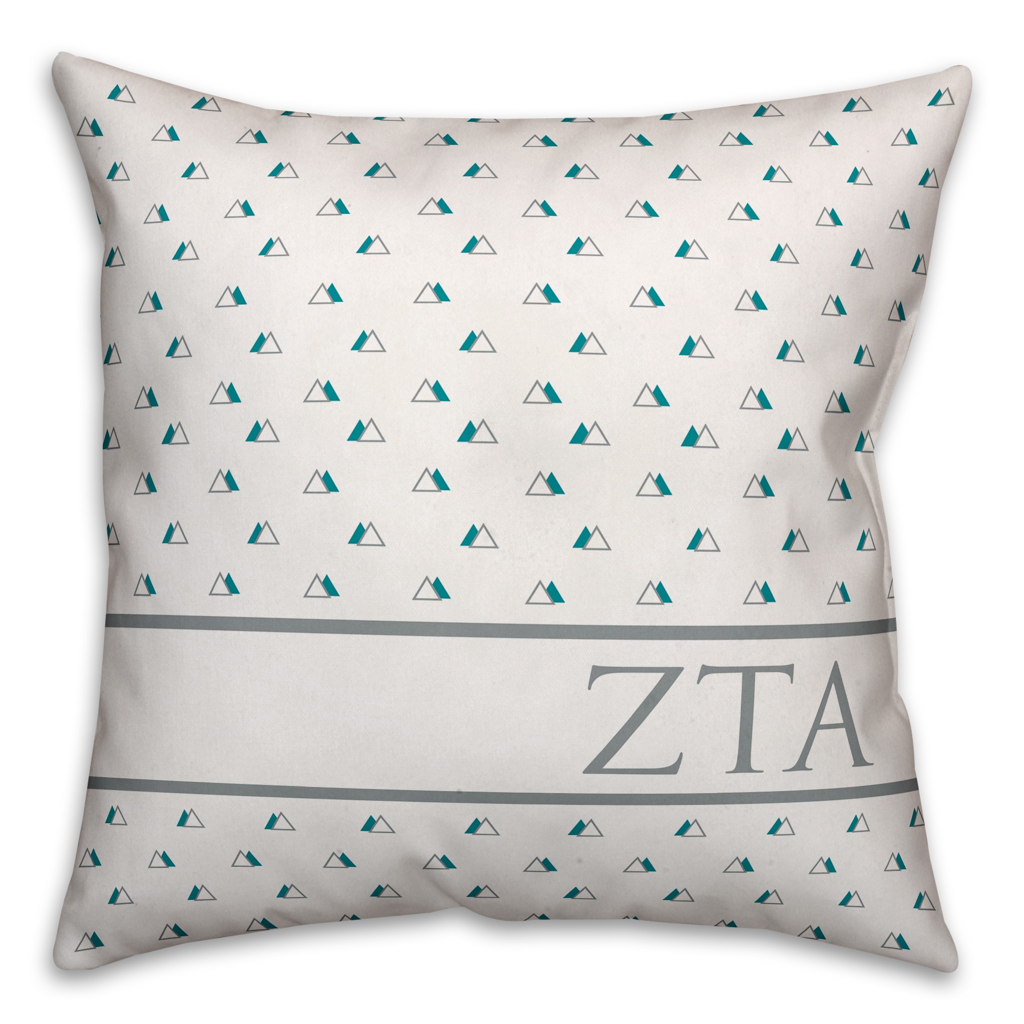 Zeta Tau Alpha Triangle Pattern 18x18 Pillow