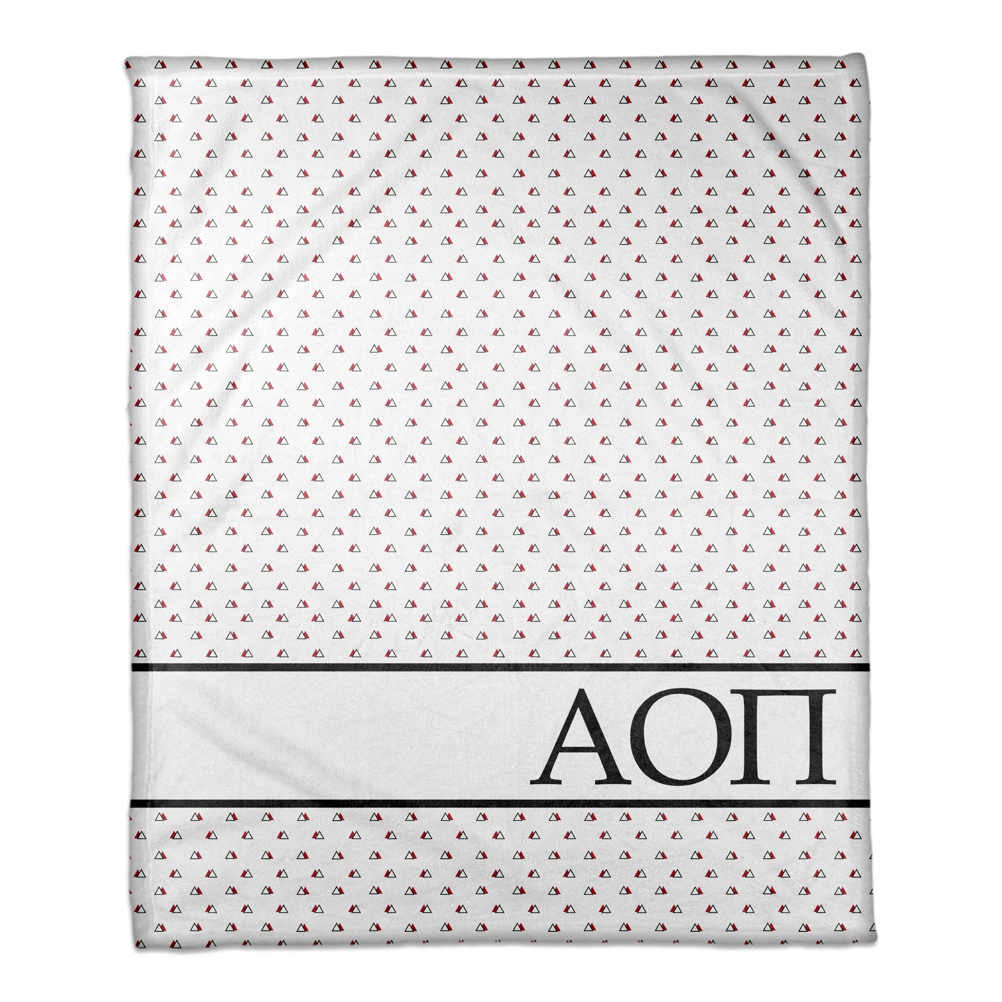 Alpha Omicron Pi Triangle Pattern 50x60 Throw Blanket