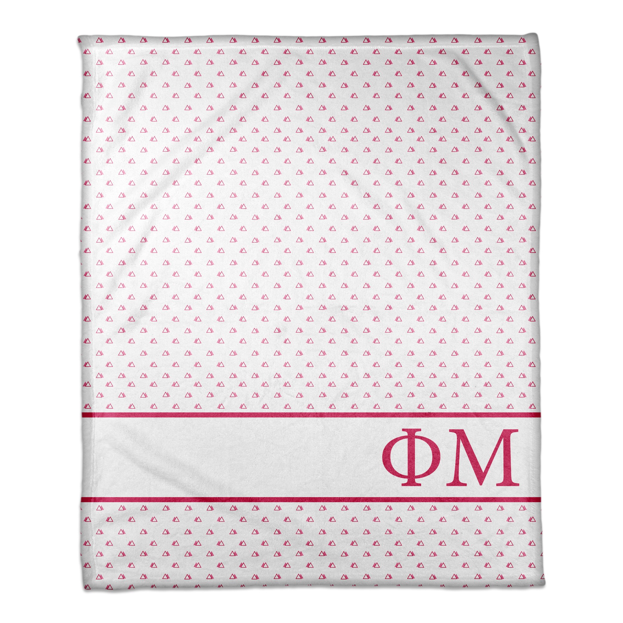 Phi Mu Triangle Pattern 50x60 Throw Blanket