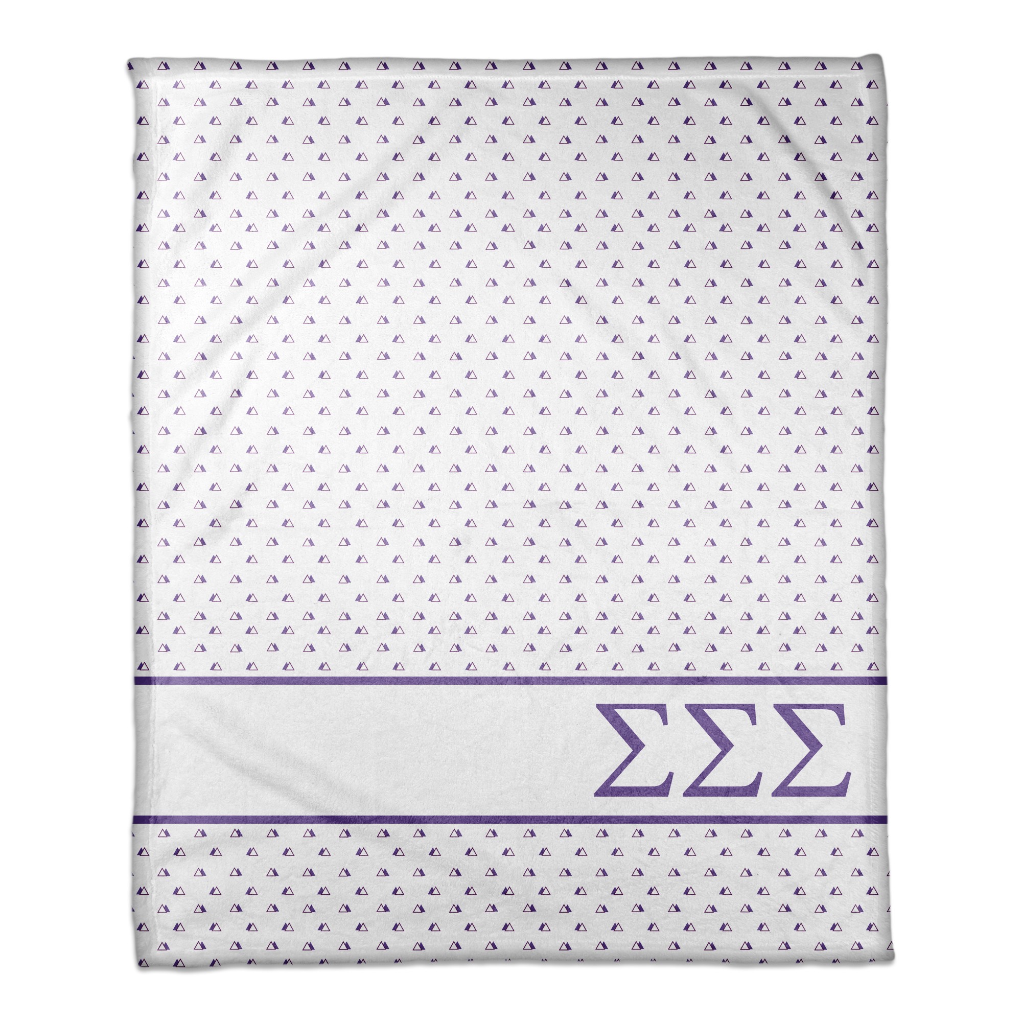 Sigma Sigma Sigma Triangle Pattern 50x60 Throw Blanket