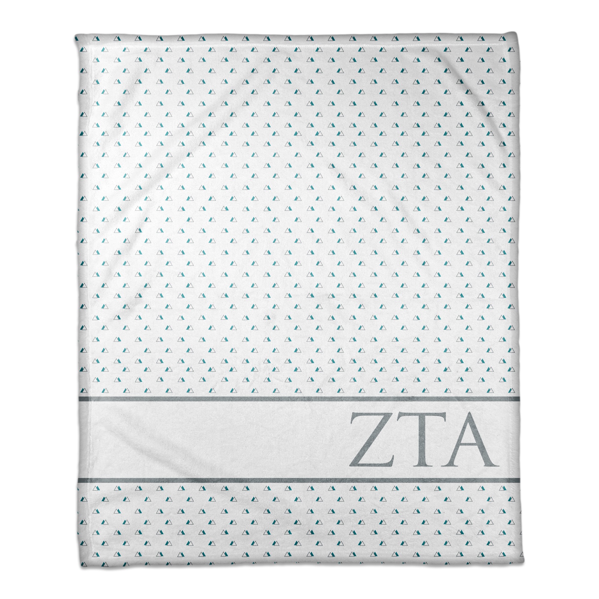 Zeta Tau Alpha Triangle Pattern 50x60 Throw Blanket