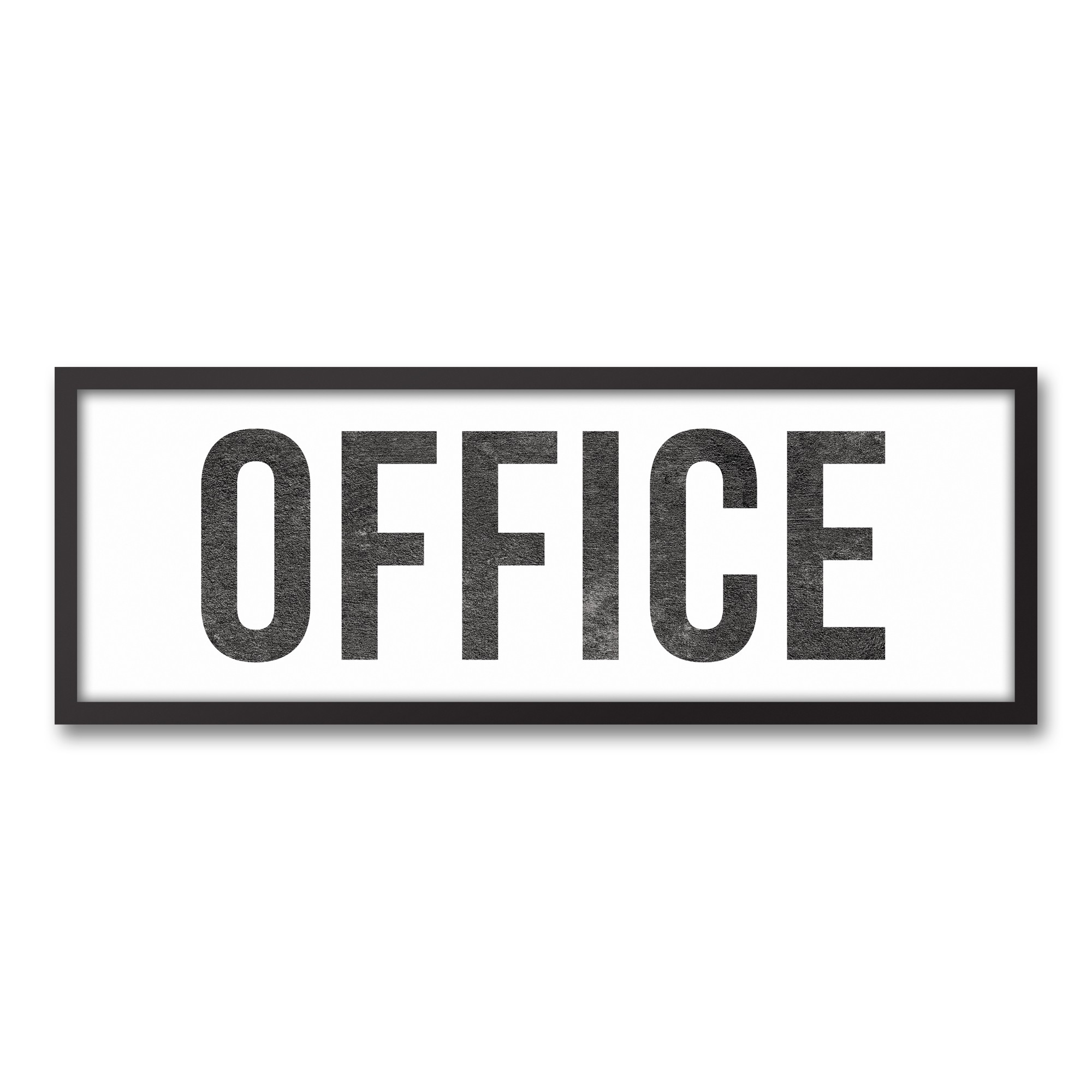 Office 12x36 Black Framed Canvas