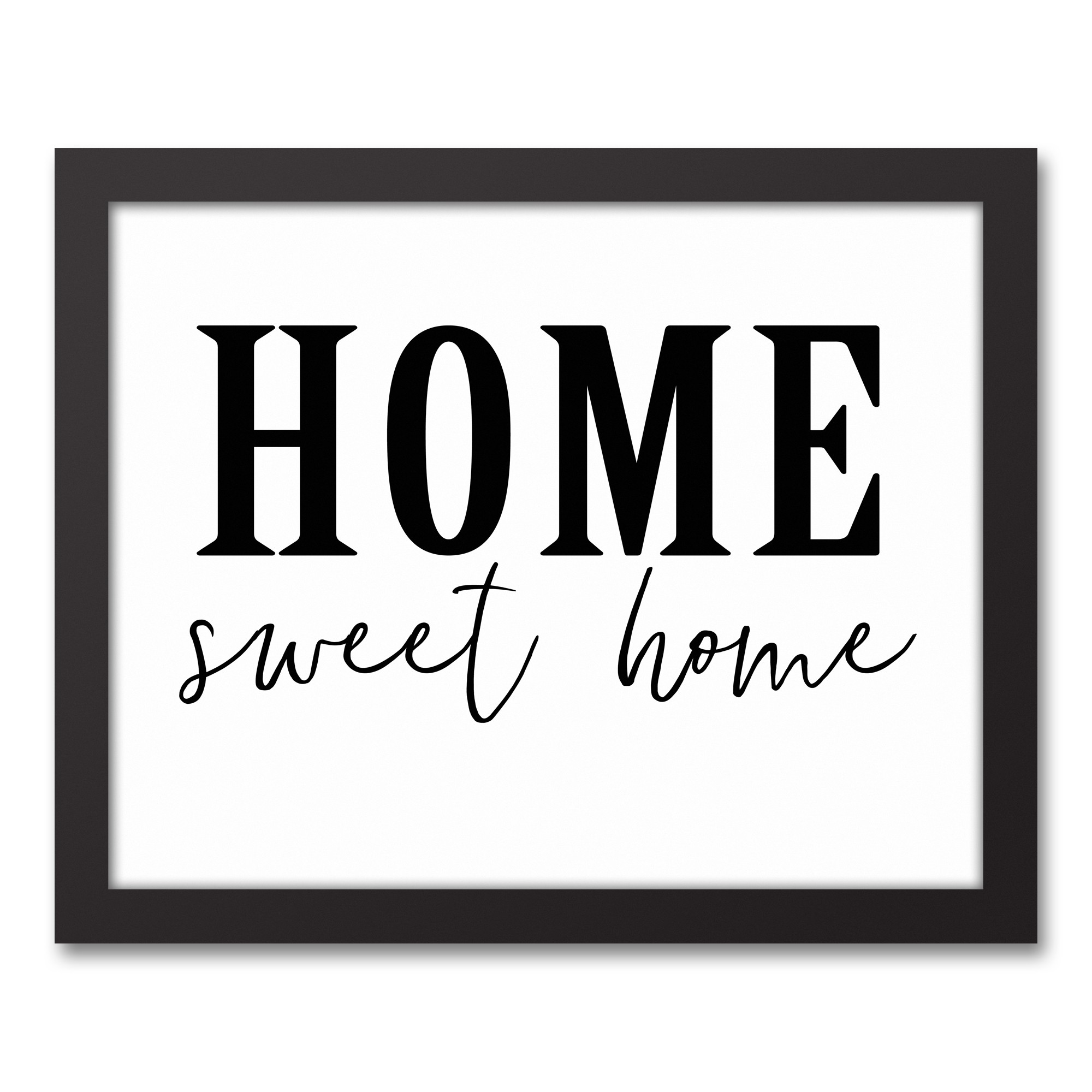 Home Sweet Home 14x11 Black Framed Canvas