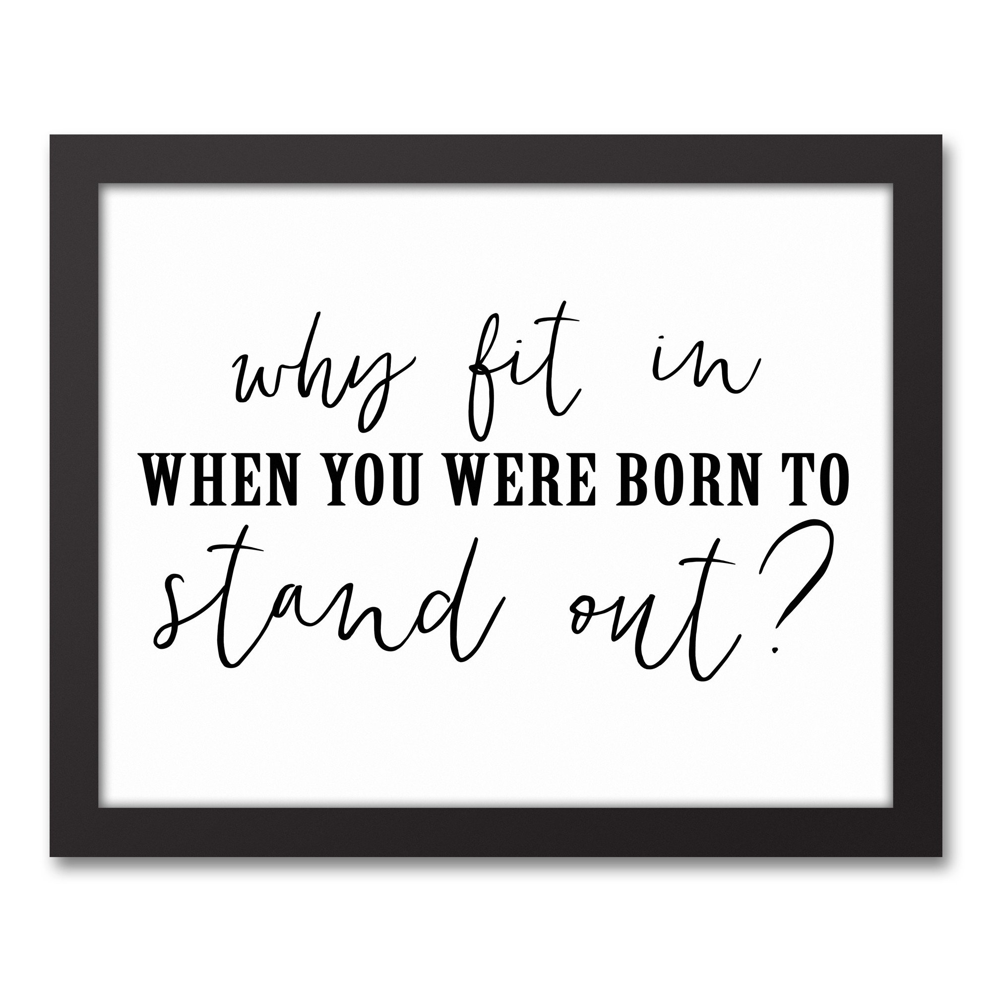 Born to Stand Out 14x11 Black Framed Canvas