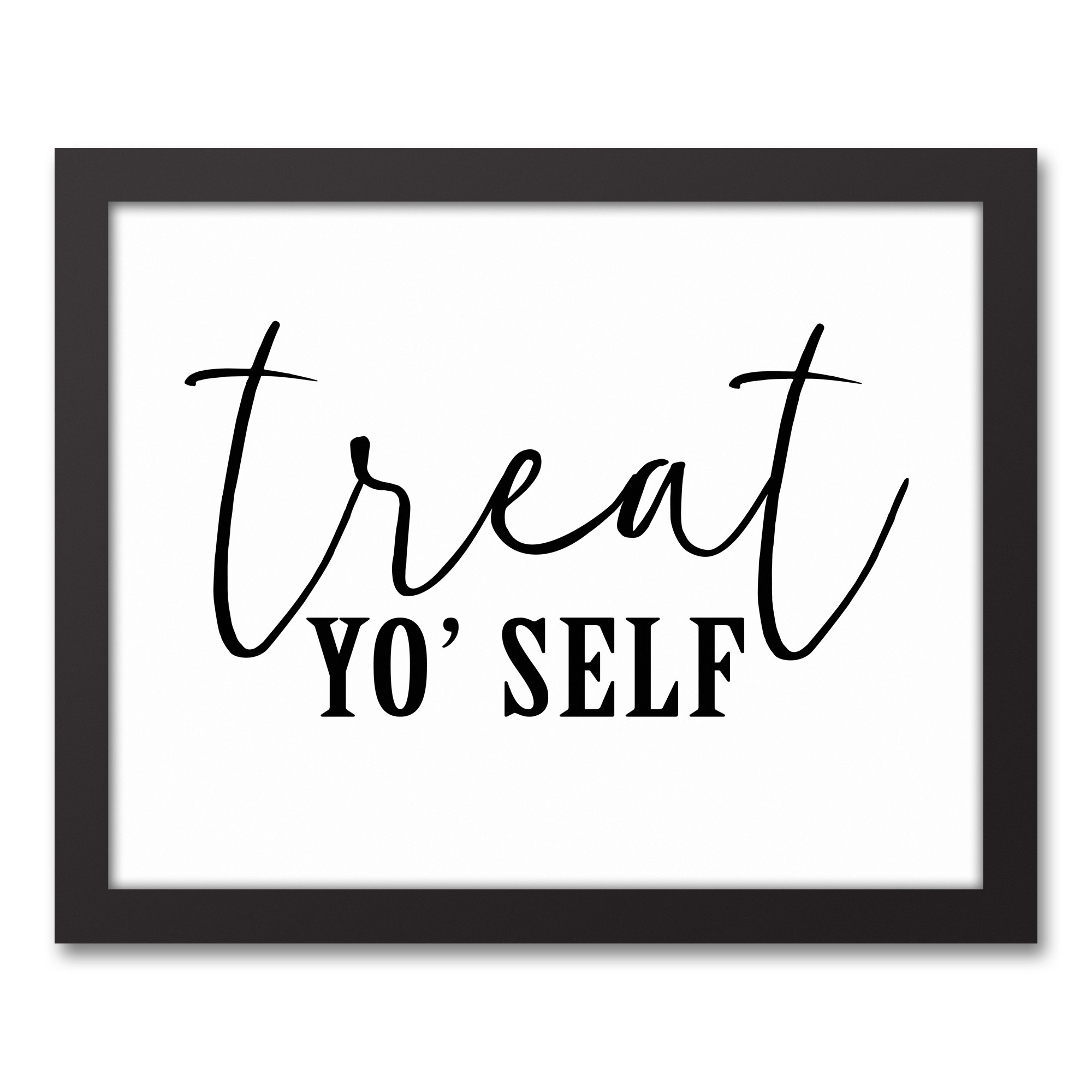 Treat Yo' Self 14x11 Black Framed Canvas