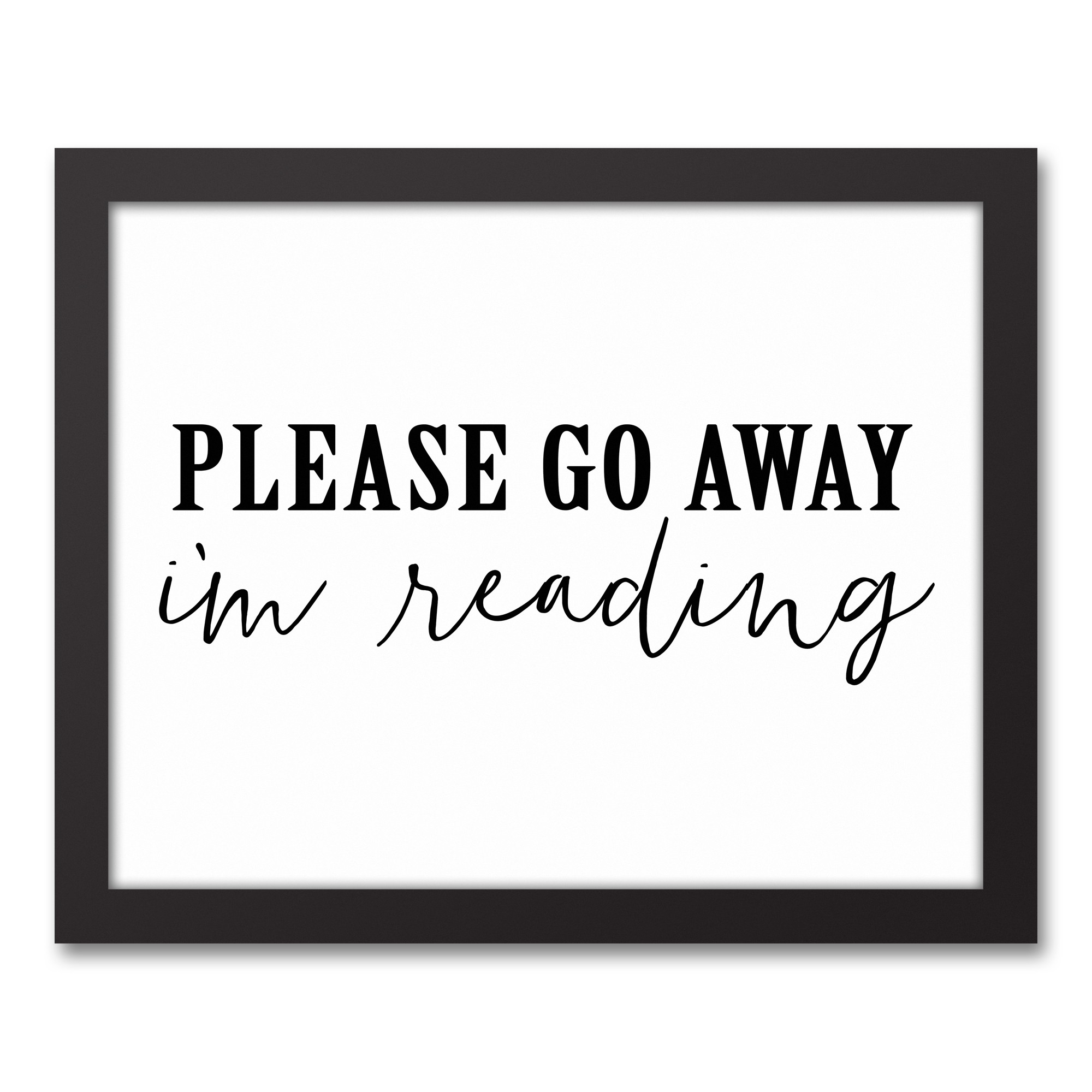 I'm Reading 14x11 Black Framed Canvas