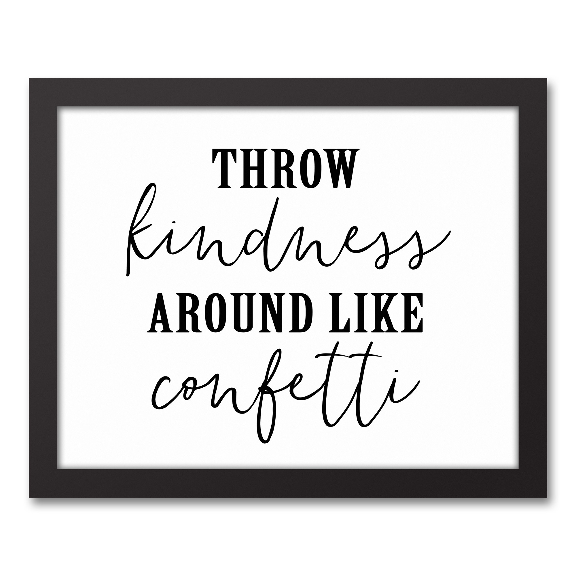 Kindness Confetti 14x11 Black Framed Canvas