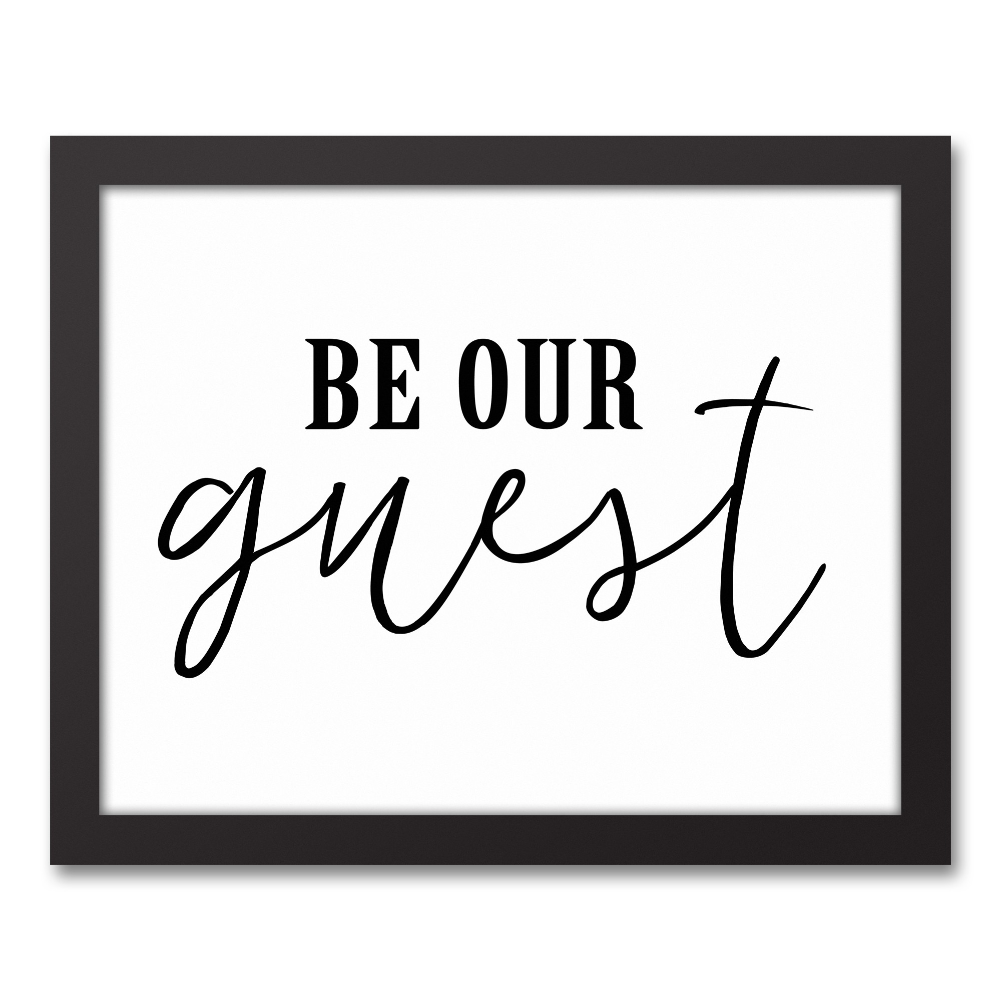 Be Our Guest 14x11 Black Framed Canvas