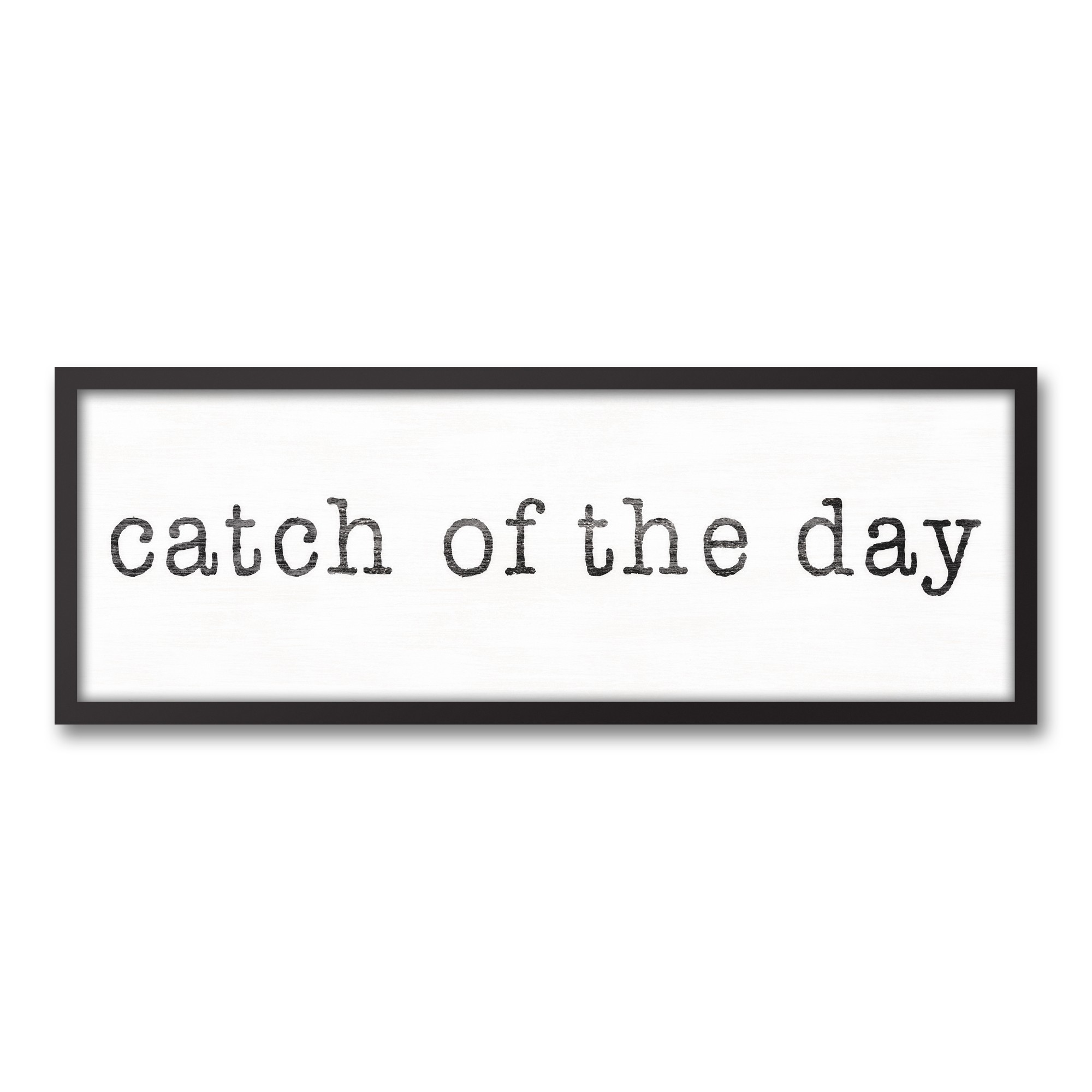 Catch of the Day 12x36 Black Framed Canvas