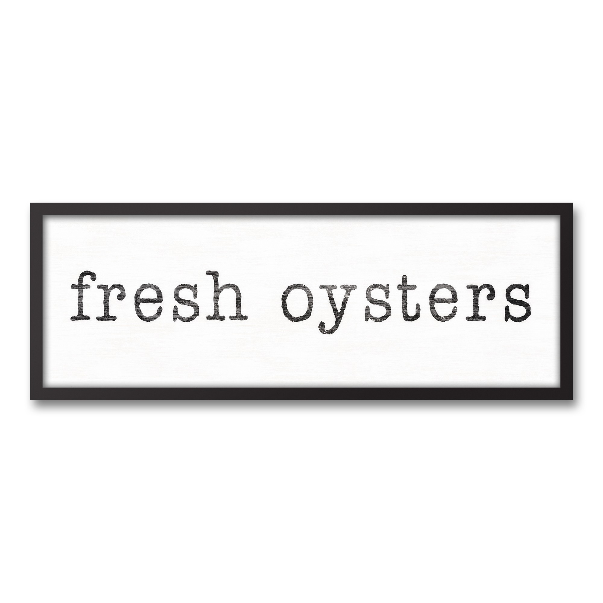 Fresh Oysters 12x36 Black Framed Canvas