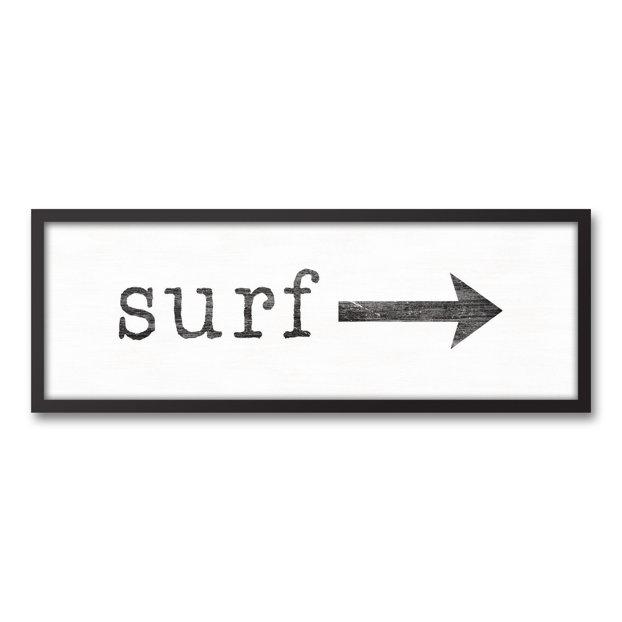 Surf This Way 12x36 Black Framed Canvas