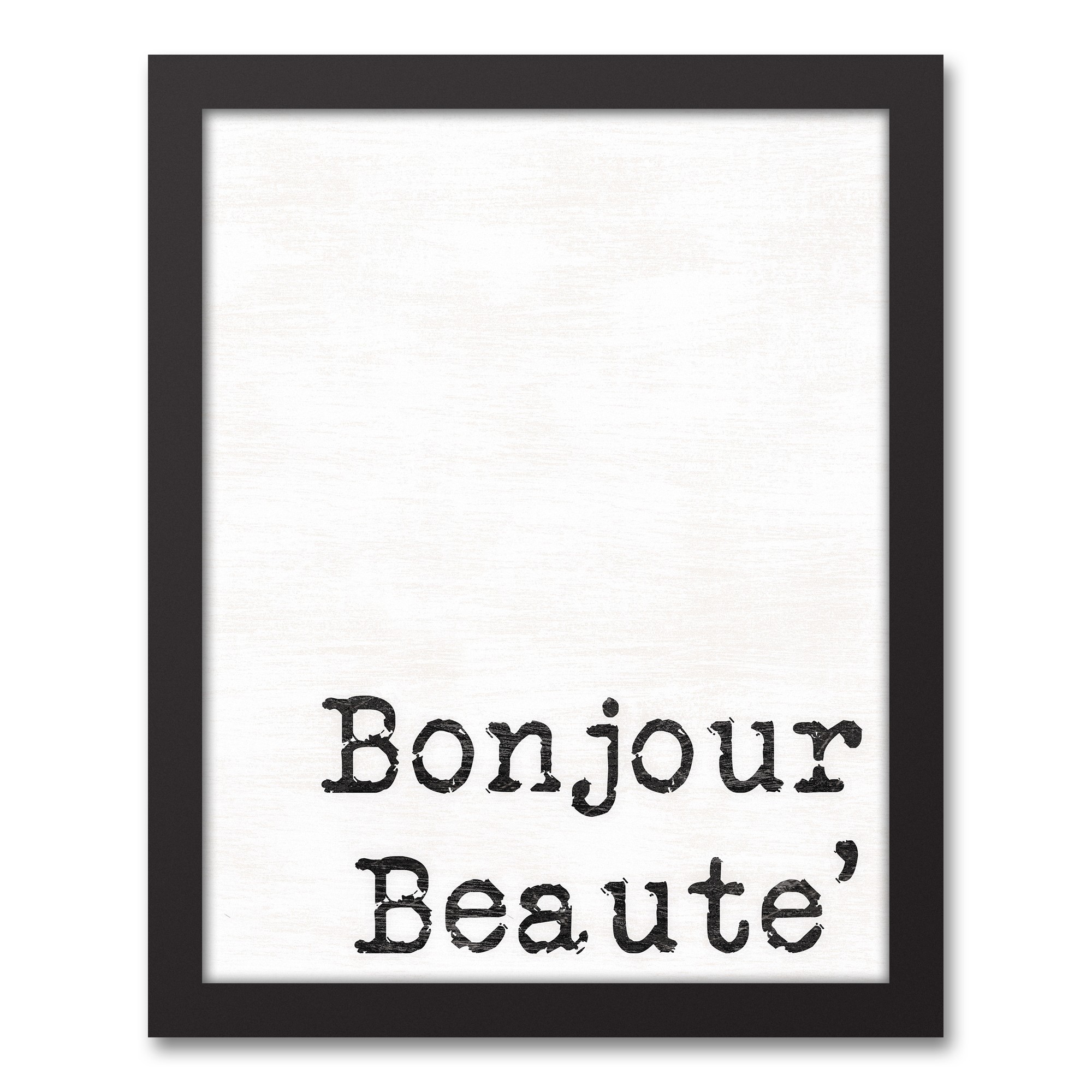 Bonjour Beaute' 11x14 Black Framed Canvas