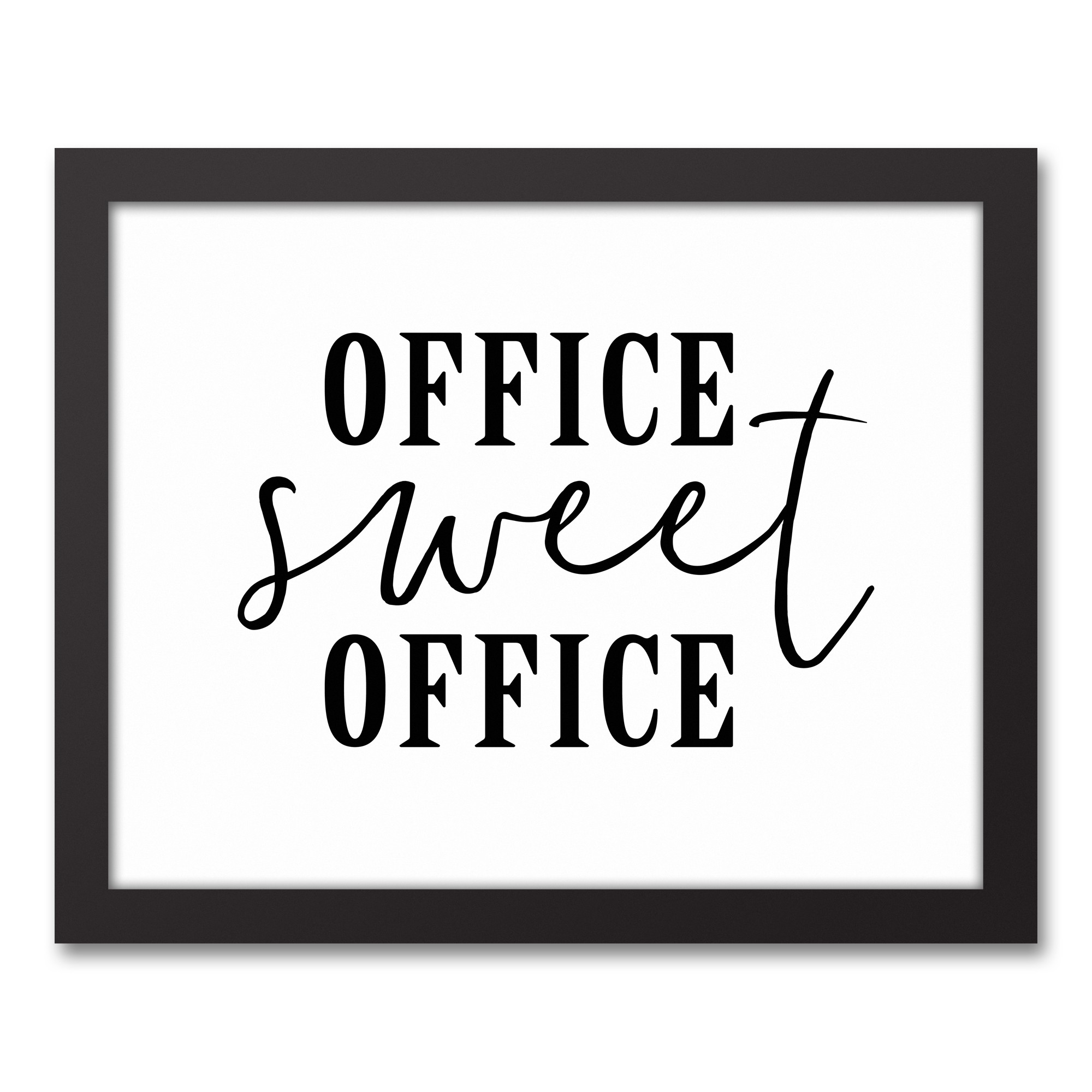 Office Sweet Office 14x11 Black Framed Canvas