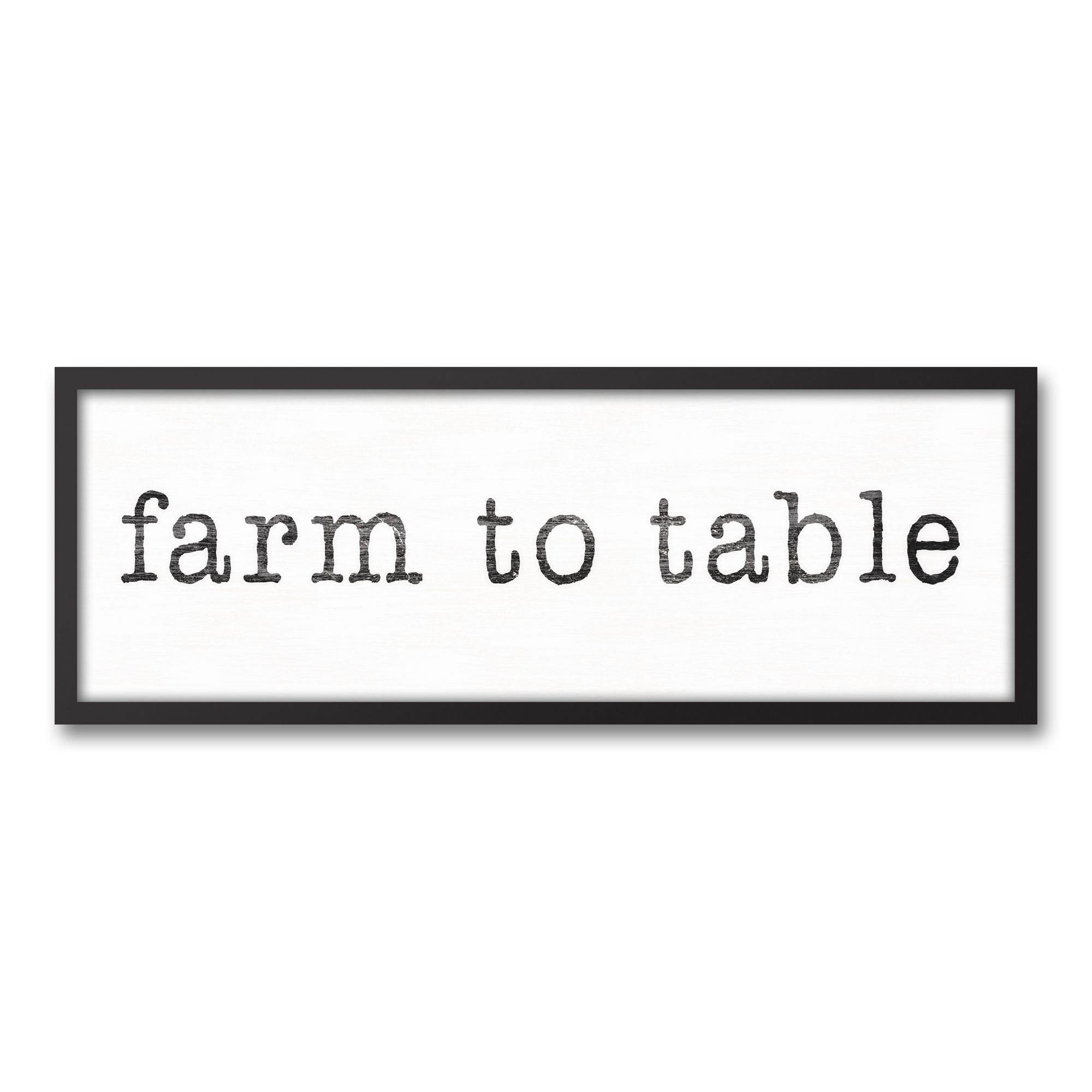 Farm to Table 12x36 Black Framed Canvas