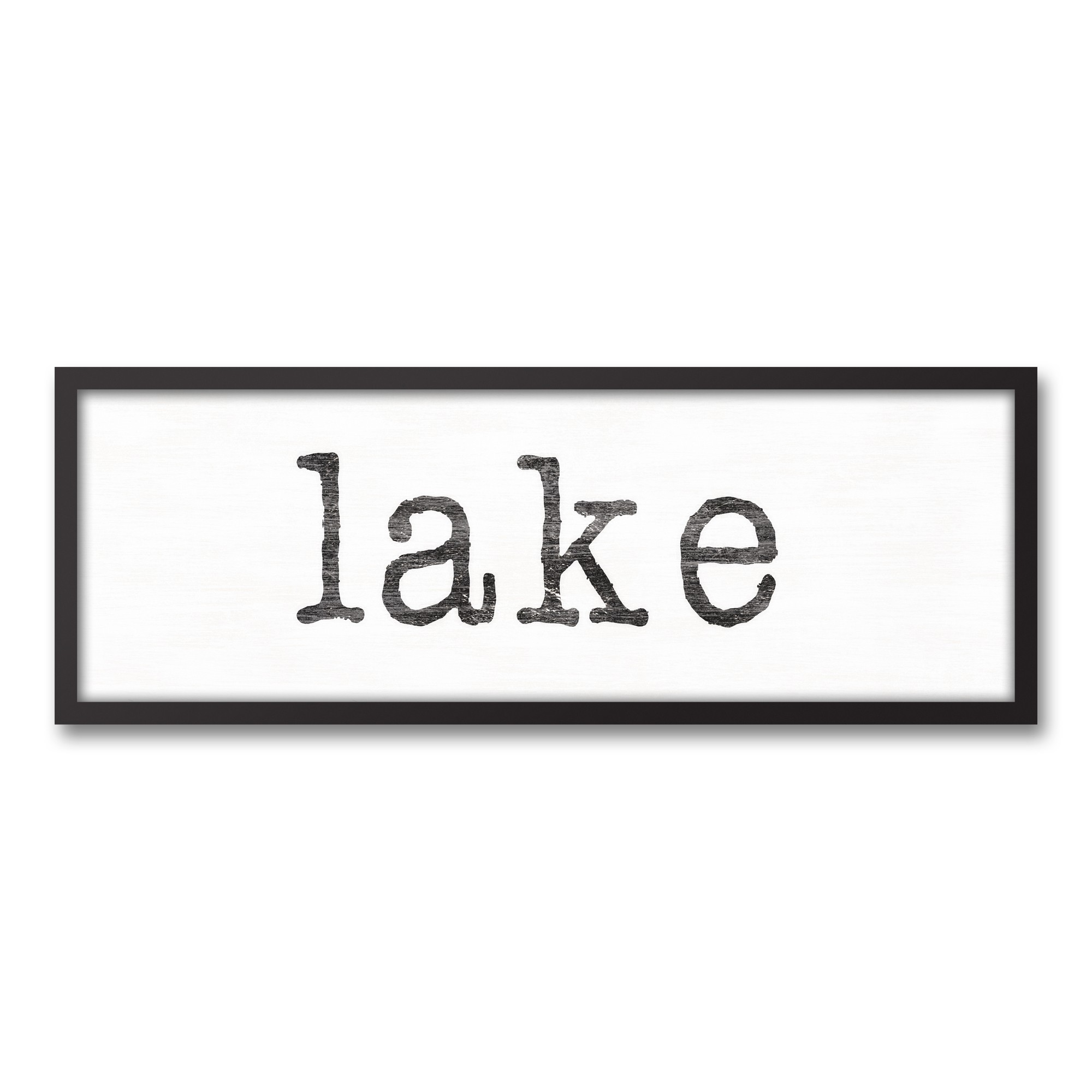 Lake 12x36 Black Framed Canvas