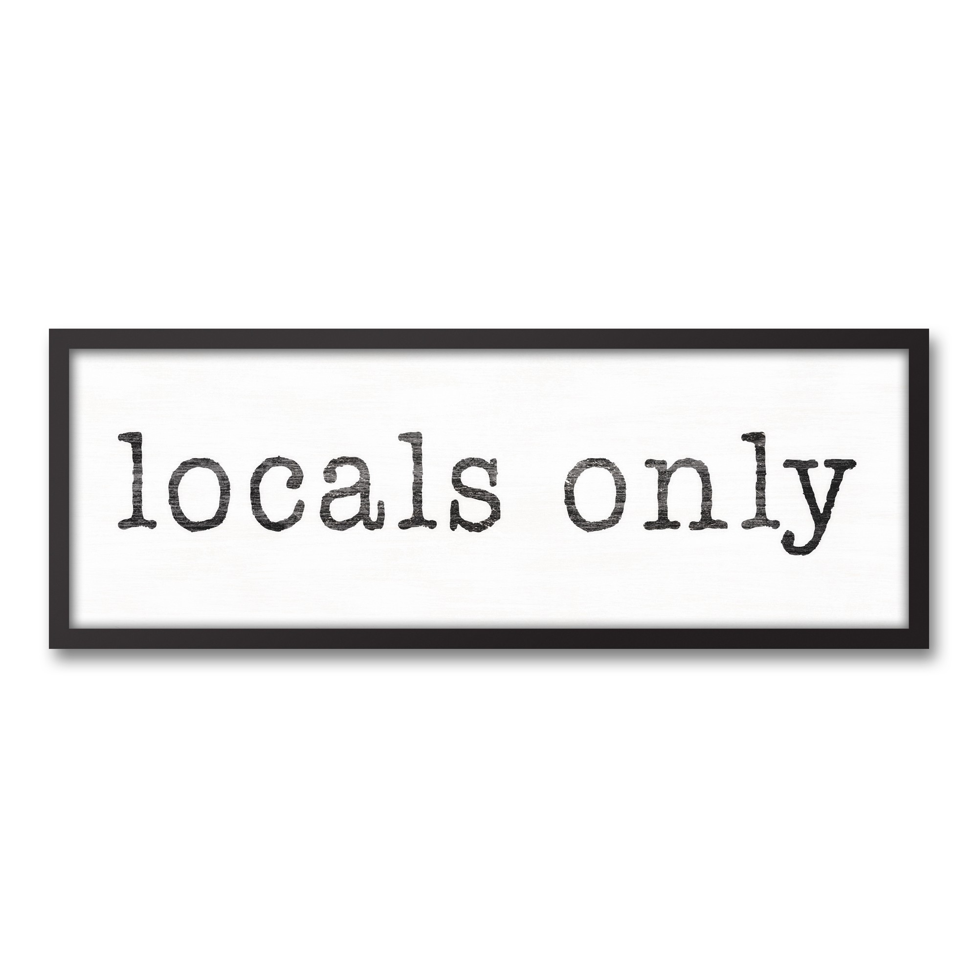 Locals Only 12x36 Black Framed Canvas