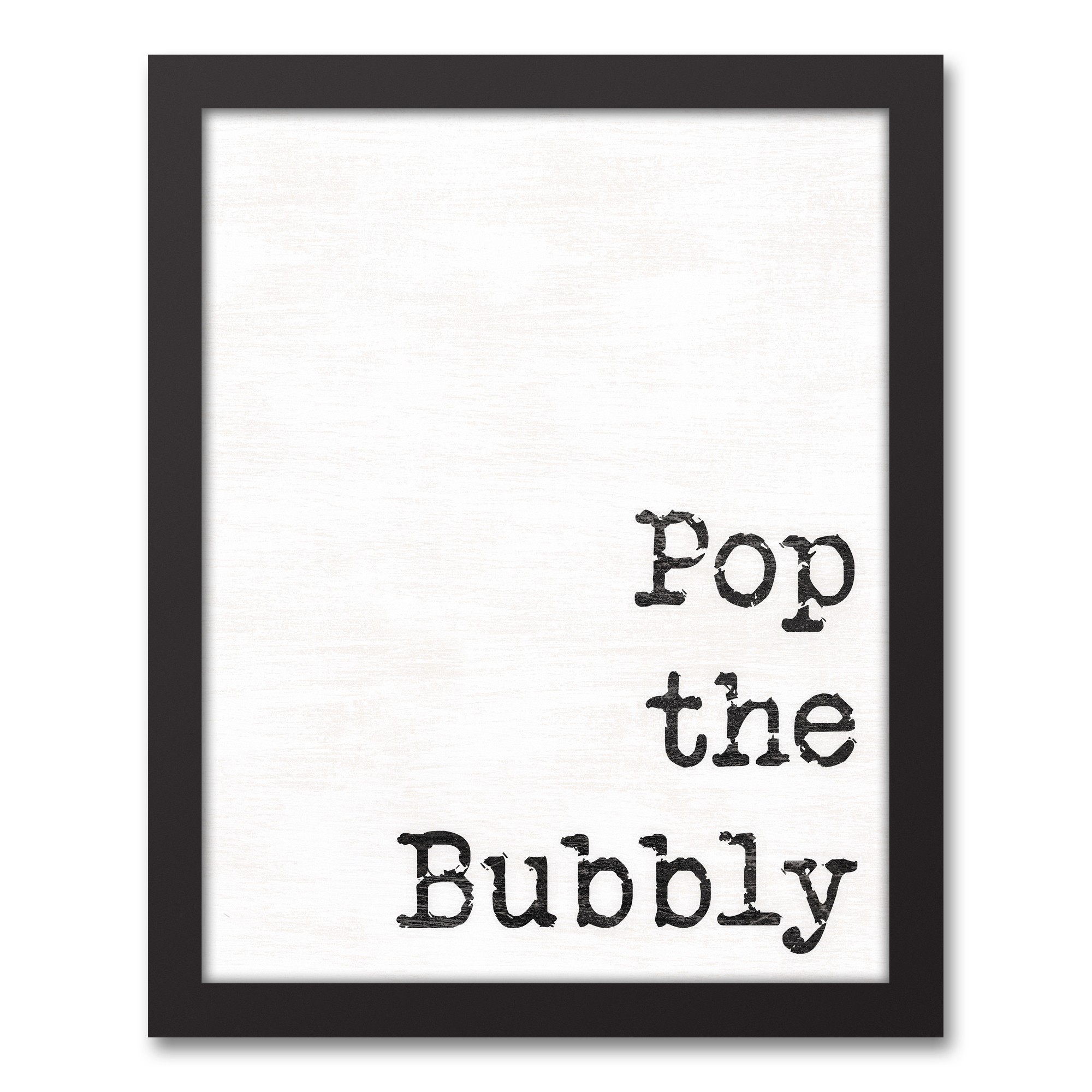 Pop the Bubbly 11x14 Black Framed Canvas