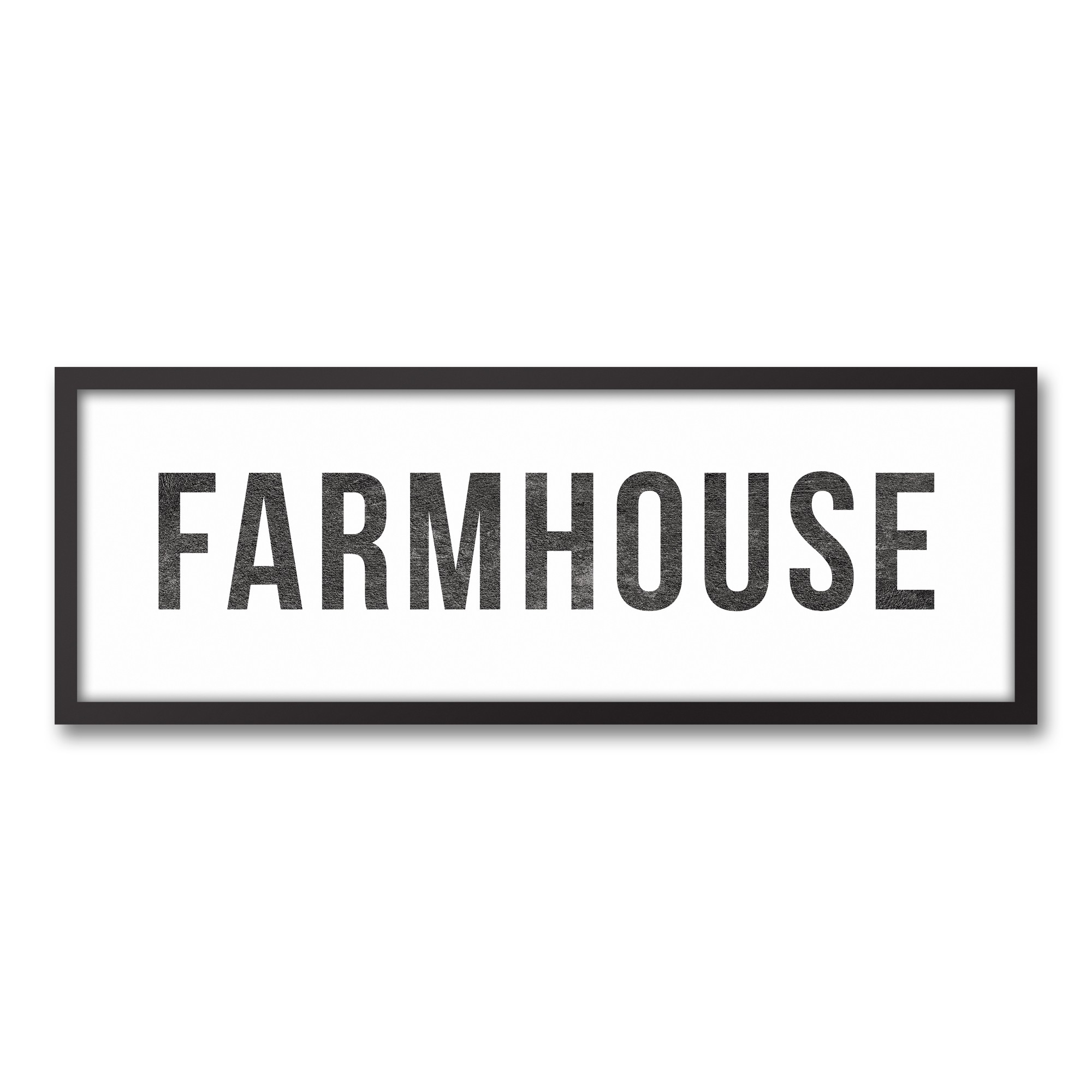 Farmhouse 12x36 Black Framed Canvas