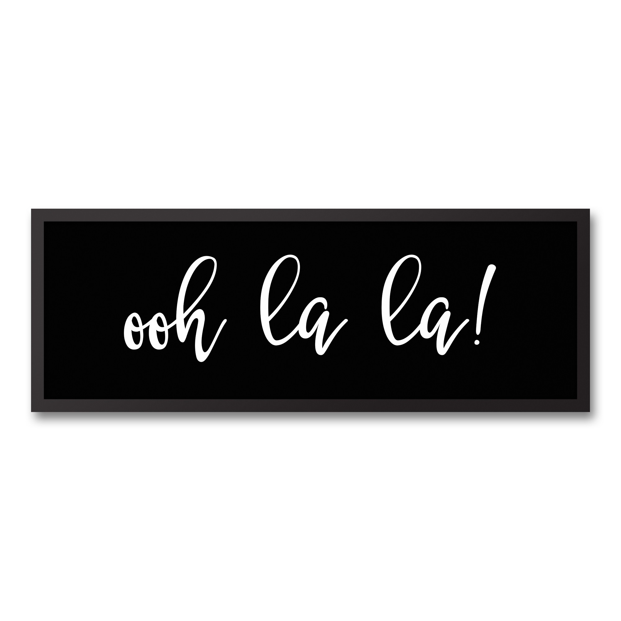 Ooh La La 12x36 Black Framed Canvas