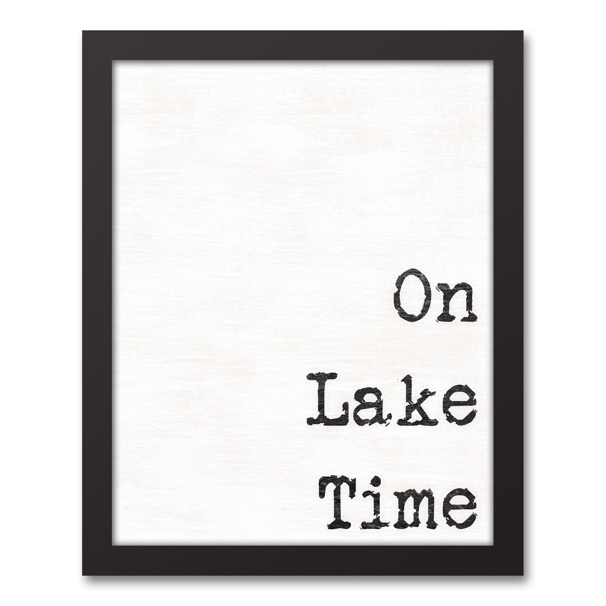 On Lake Time 11x14 Black Framed Canvas