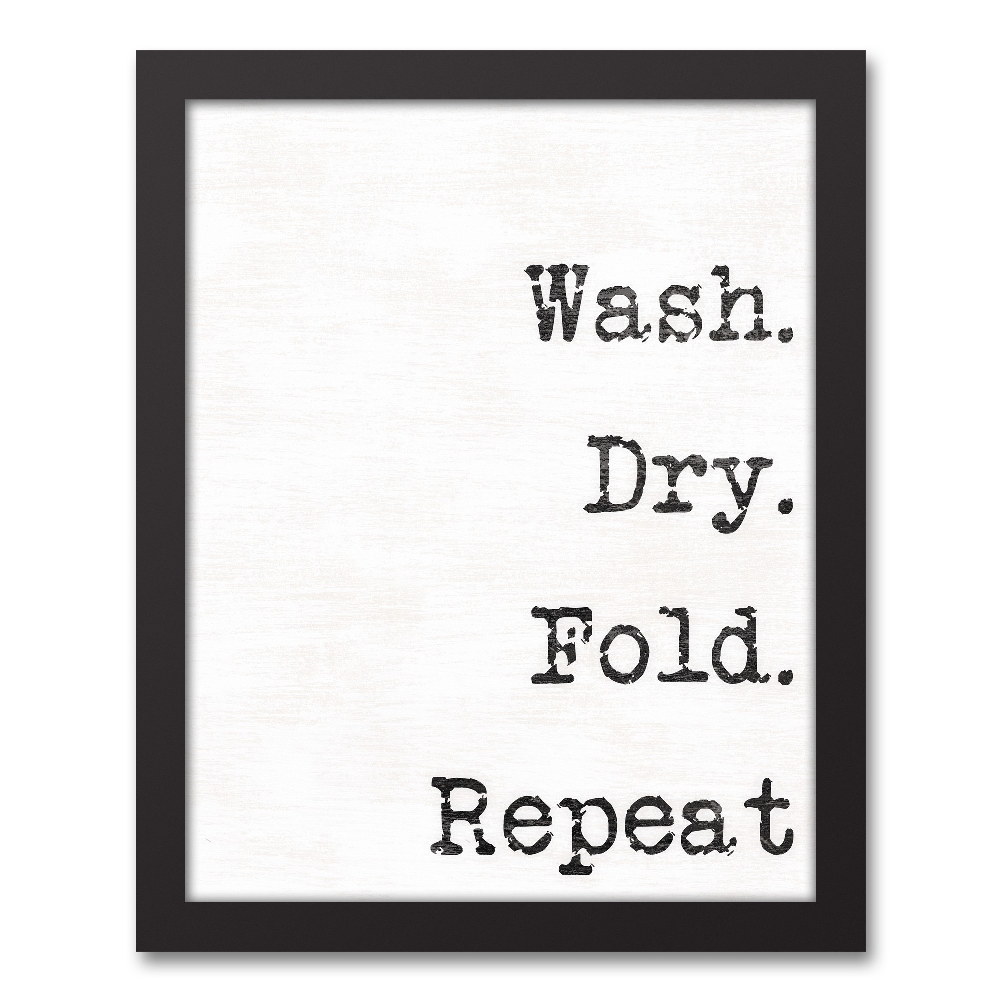 Laundry Steps 11x14 Black Framed Canvas