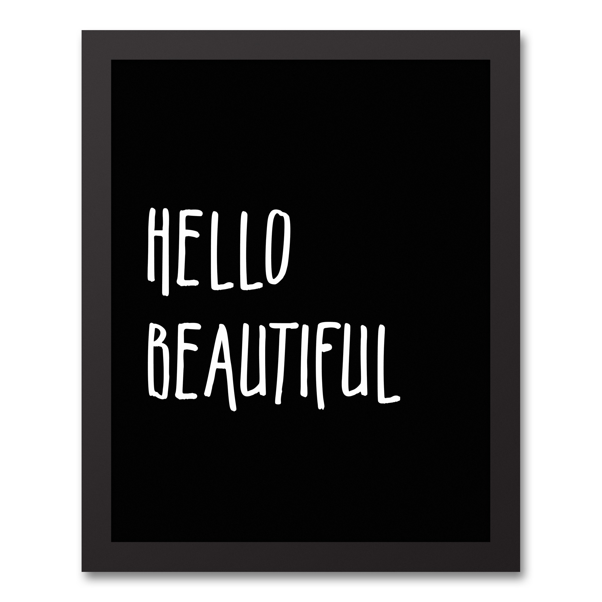 Hello Beautiful 11x14 Black Framed Canvas
