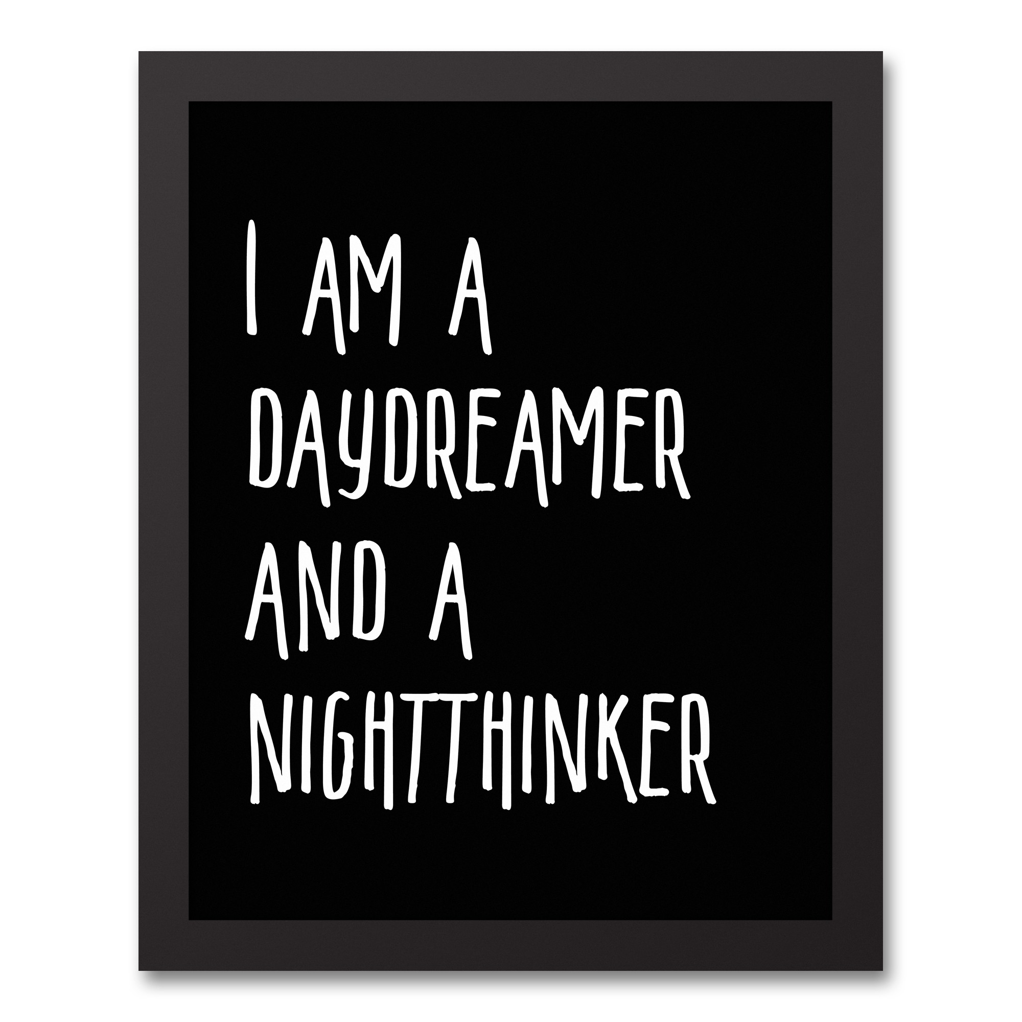 Daydreamer, Night thinker 11x14 Black Framed Canvas