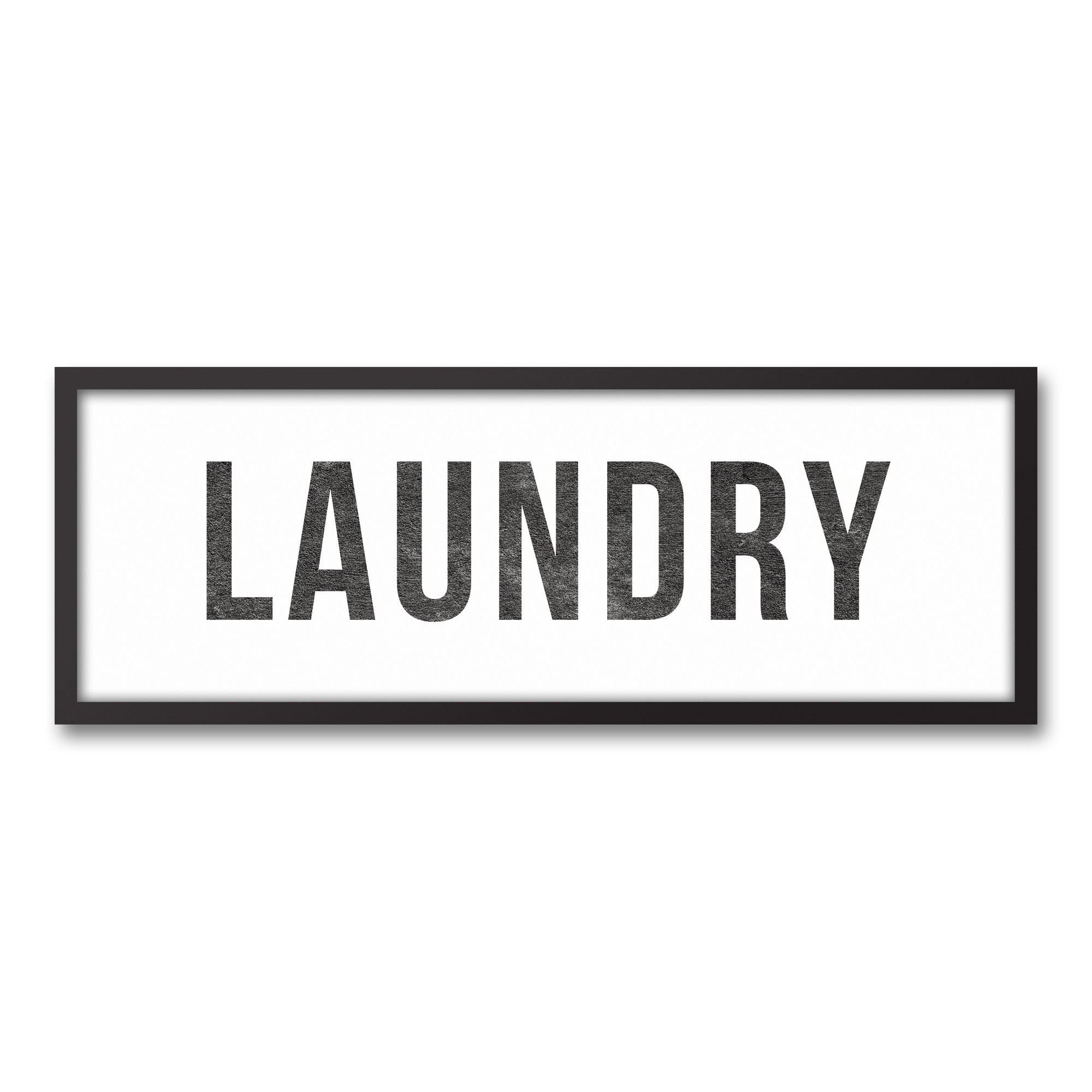 Laundry 12x36 Black Framed Canvas