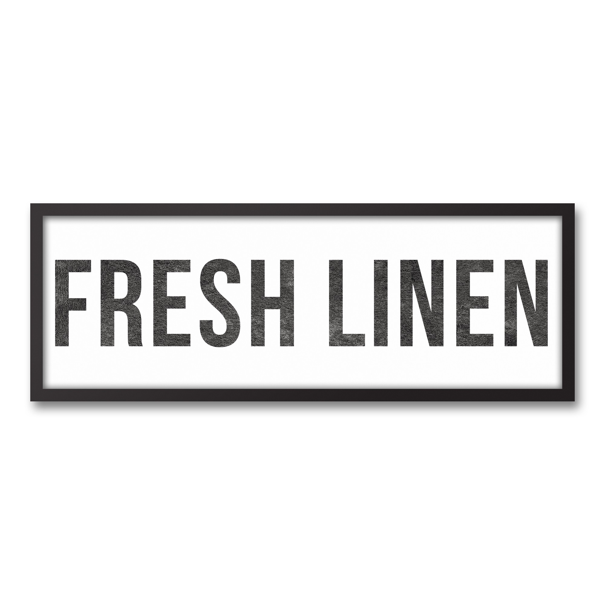 Fresh Linen 12x36 Black Framed Canvas