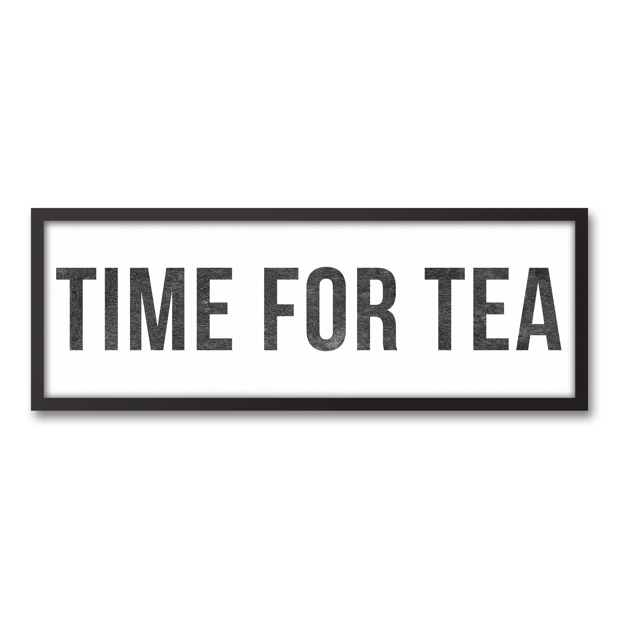 Time for Tea 12x36 Black Framed Canvas