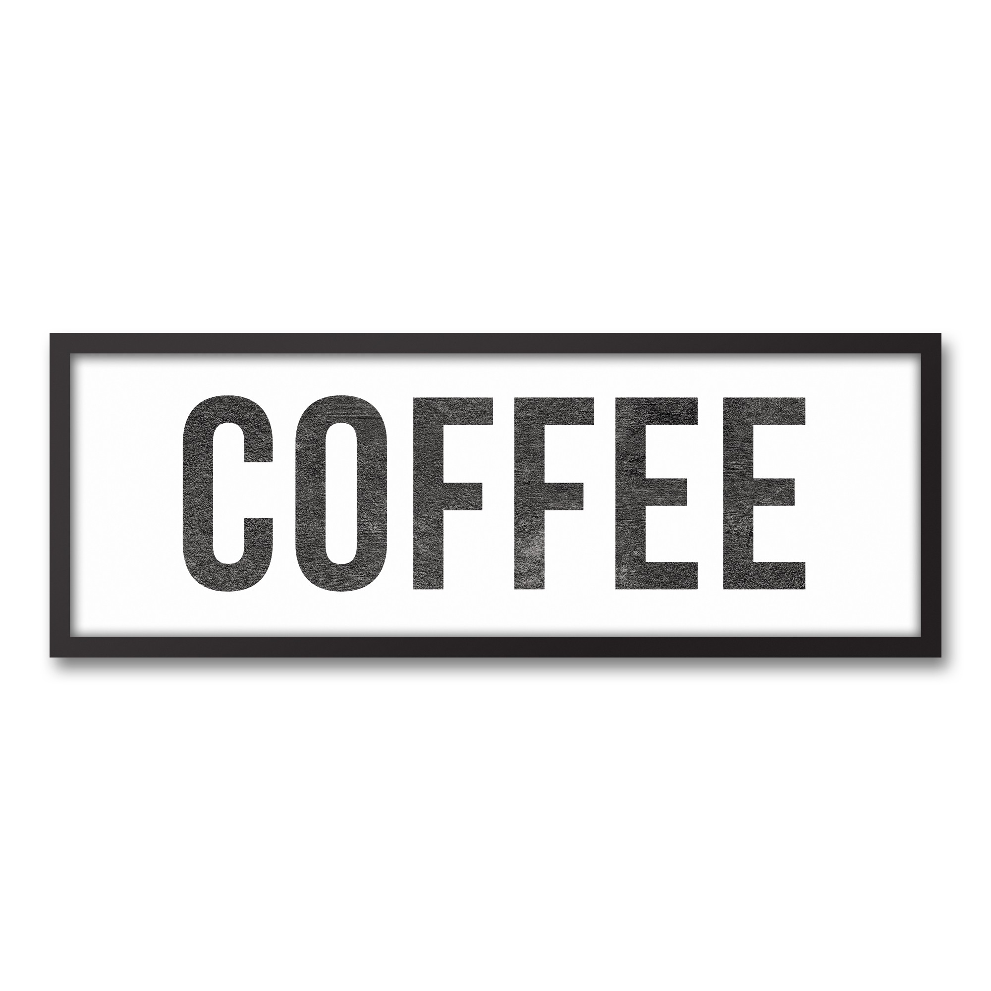 Coffee 12x36 Black Framed Canvas